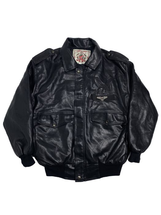 Vintage US Air Force Vintage Flying Eagle A1 Leather Bomber Jacket ...