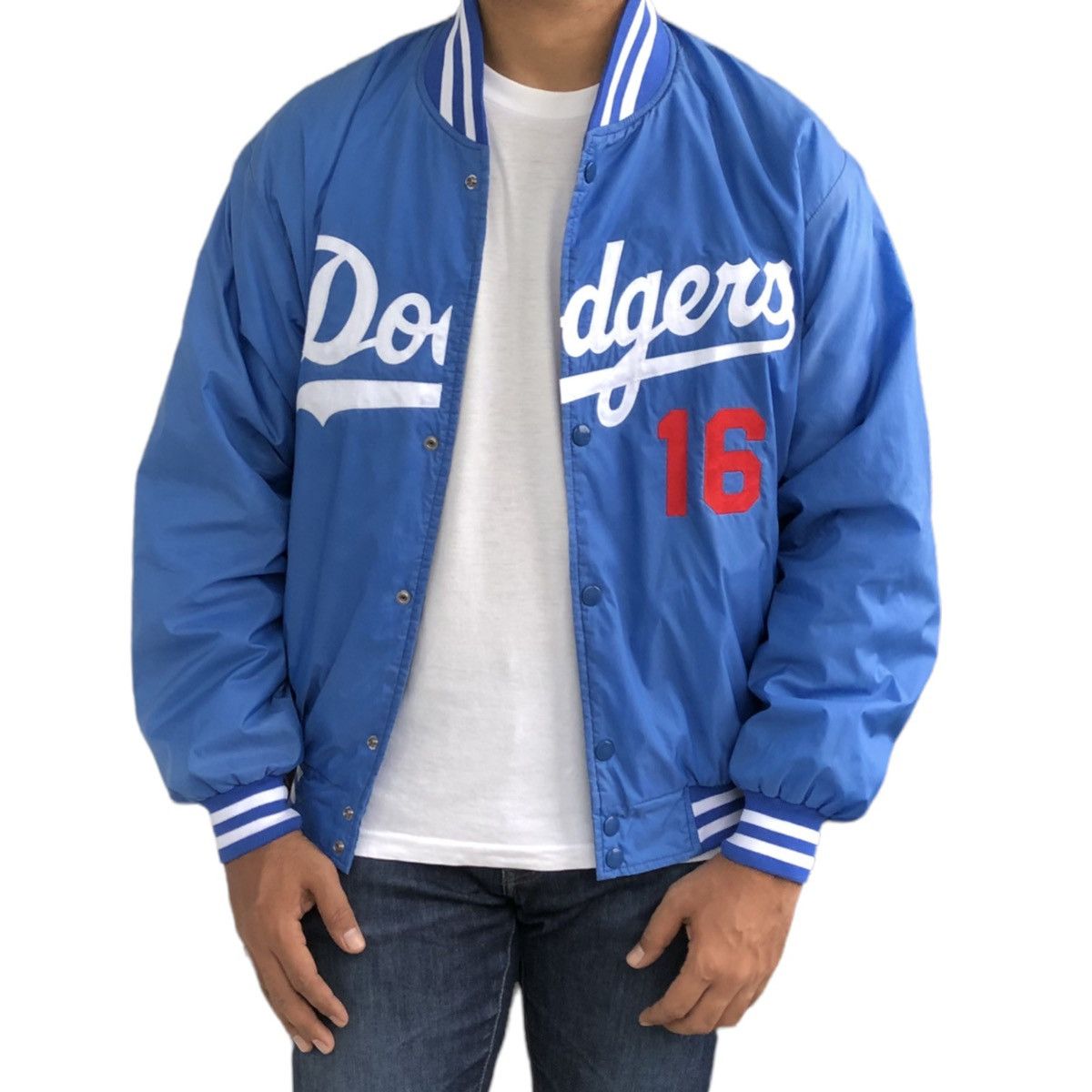 MLB Vintage Dodgers MLB Genuine Merchandise Blue Varsity Jacket Size US L / EU 52-54 / 3 - 1 Thumbnail