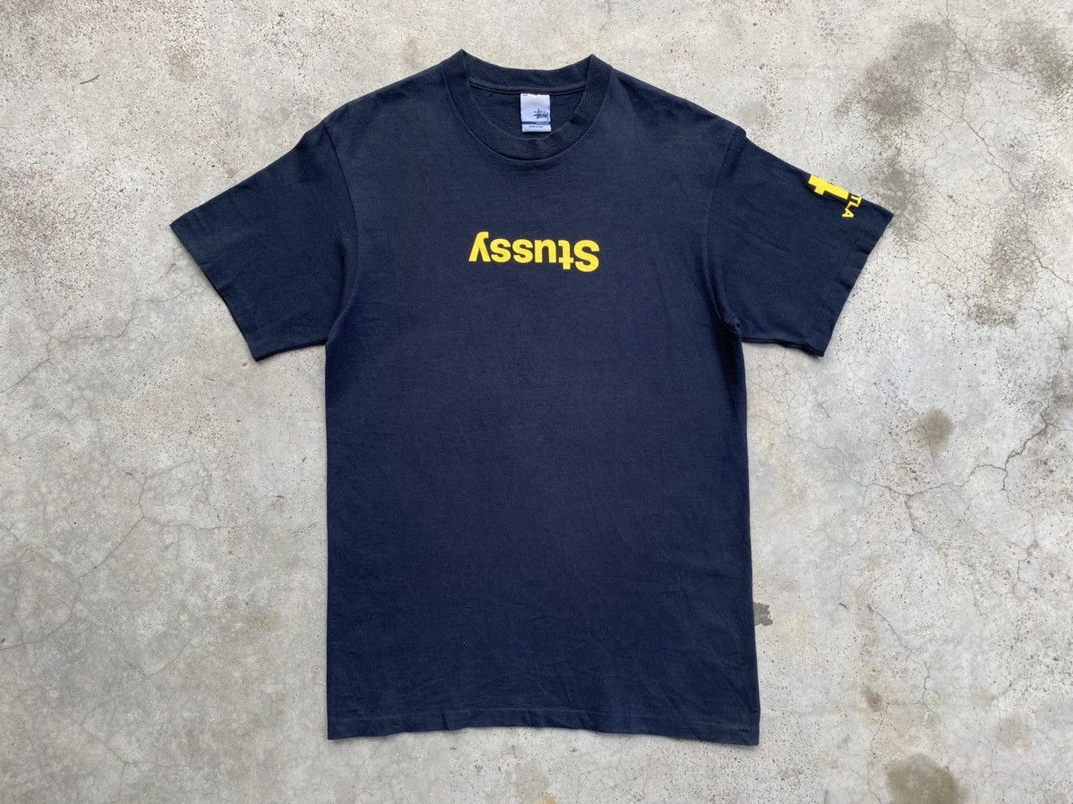 Stussy 💥RARE💥True 90s STUSSY “Upside Down” Logo Single Stitch Tee Size US M / EU 48-50 / 2 - 3 Thumbnail