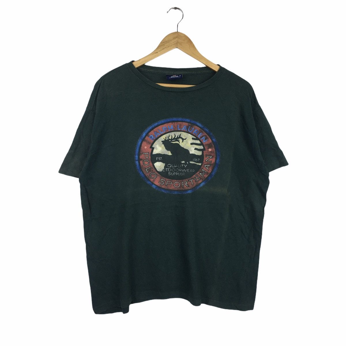 Polo Ralph Lauren Vtg 80’ POLO SPORTSMAN OUTDOOR Deer Ralph Lauren Tee Shirt Size US S / EU 44-46 / 1 - 1 Thumbnail