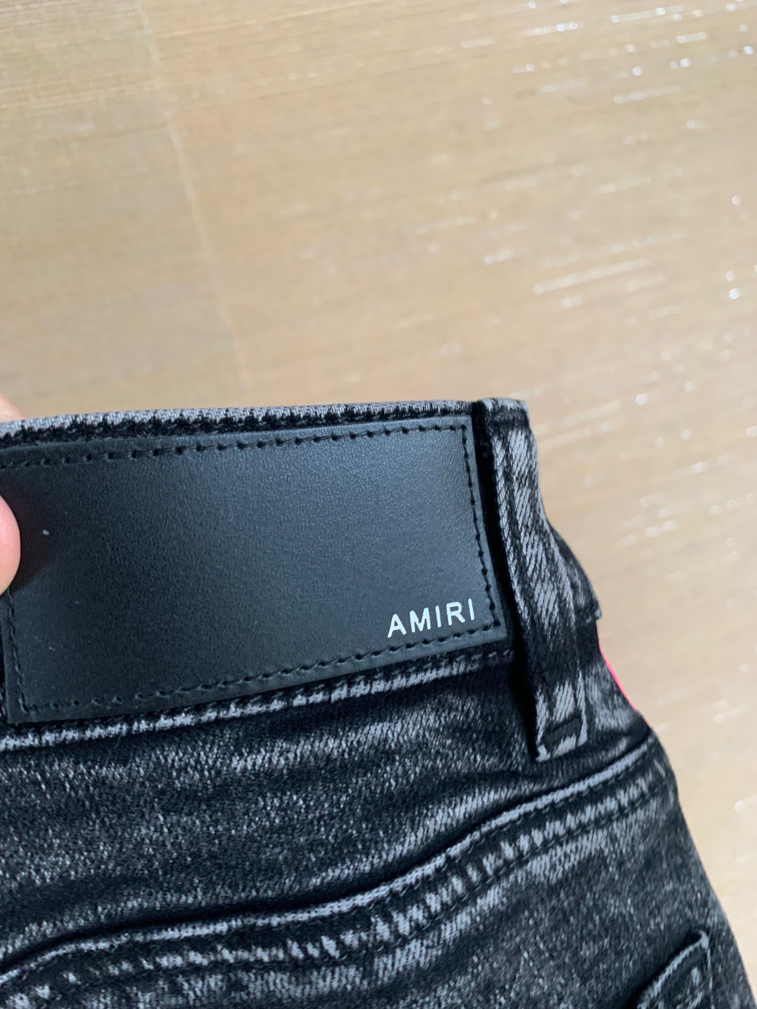 Amiri o1rshd1 Broken Track Jeans in Vintage Black x Neon Pink Size US 30 / EU 46 - 11 Thumbnail