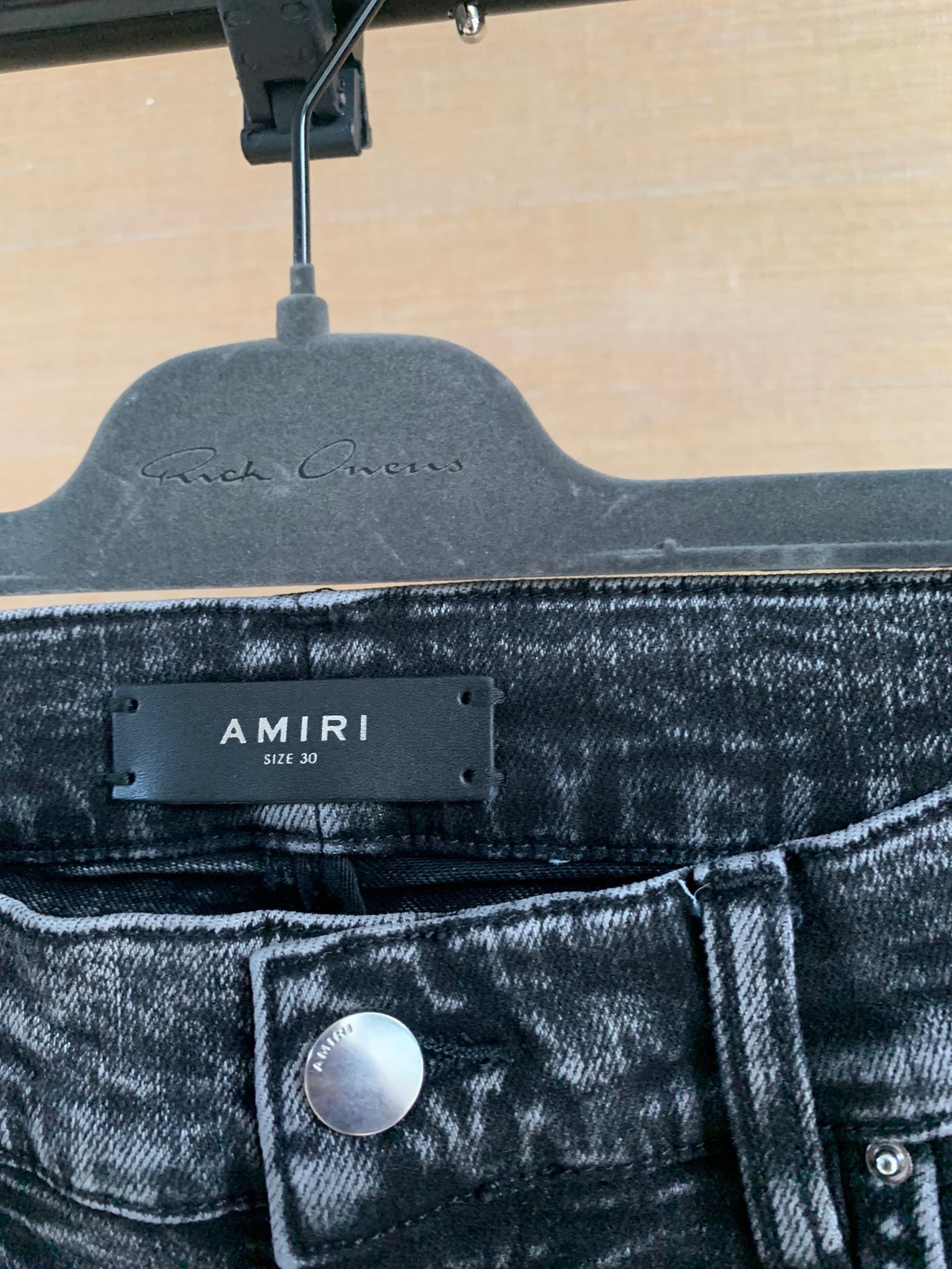 Amiri o1rshd1 Broken Track Jeans in Vintage Black x Neon Pink Size US 30 / EU 46 - 7 Thumbnail