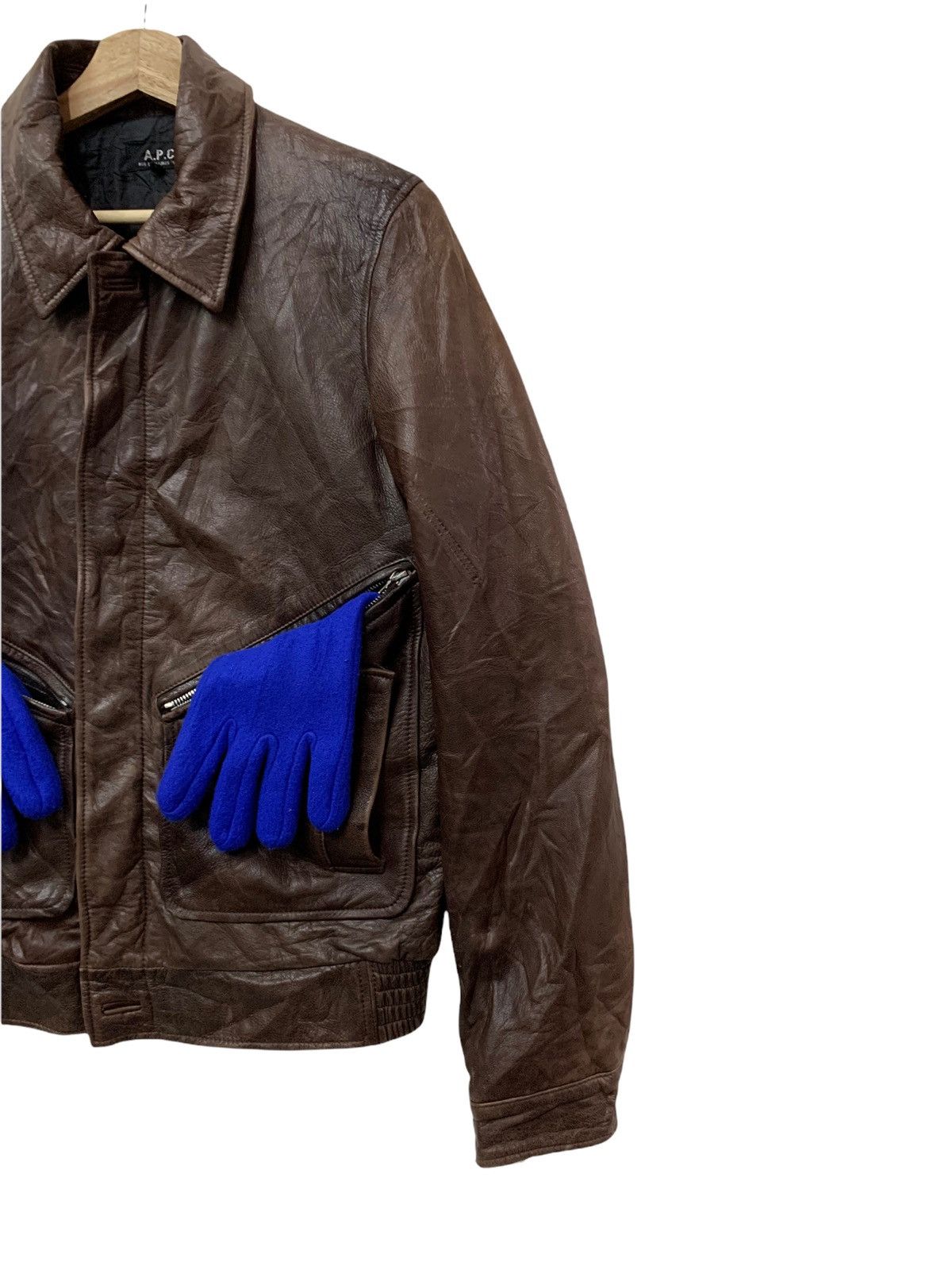 A.P.C. 🔥RARE A.P.C LEATHER JACKETS BROWN Size US XS / EU 42 / 0 - 2 Thumbnail