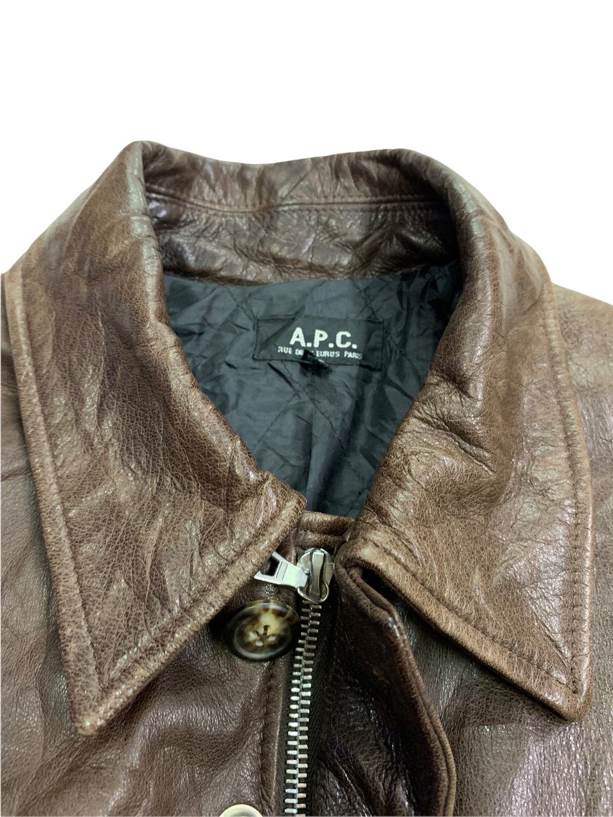 A.P.C. 🔥RARE A.P.C LEATHER JACKETS BROWN Size US XS / EU 42 / 0 - 7 Thumbnail