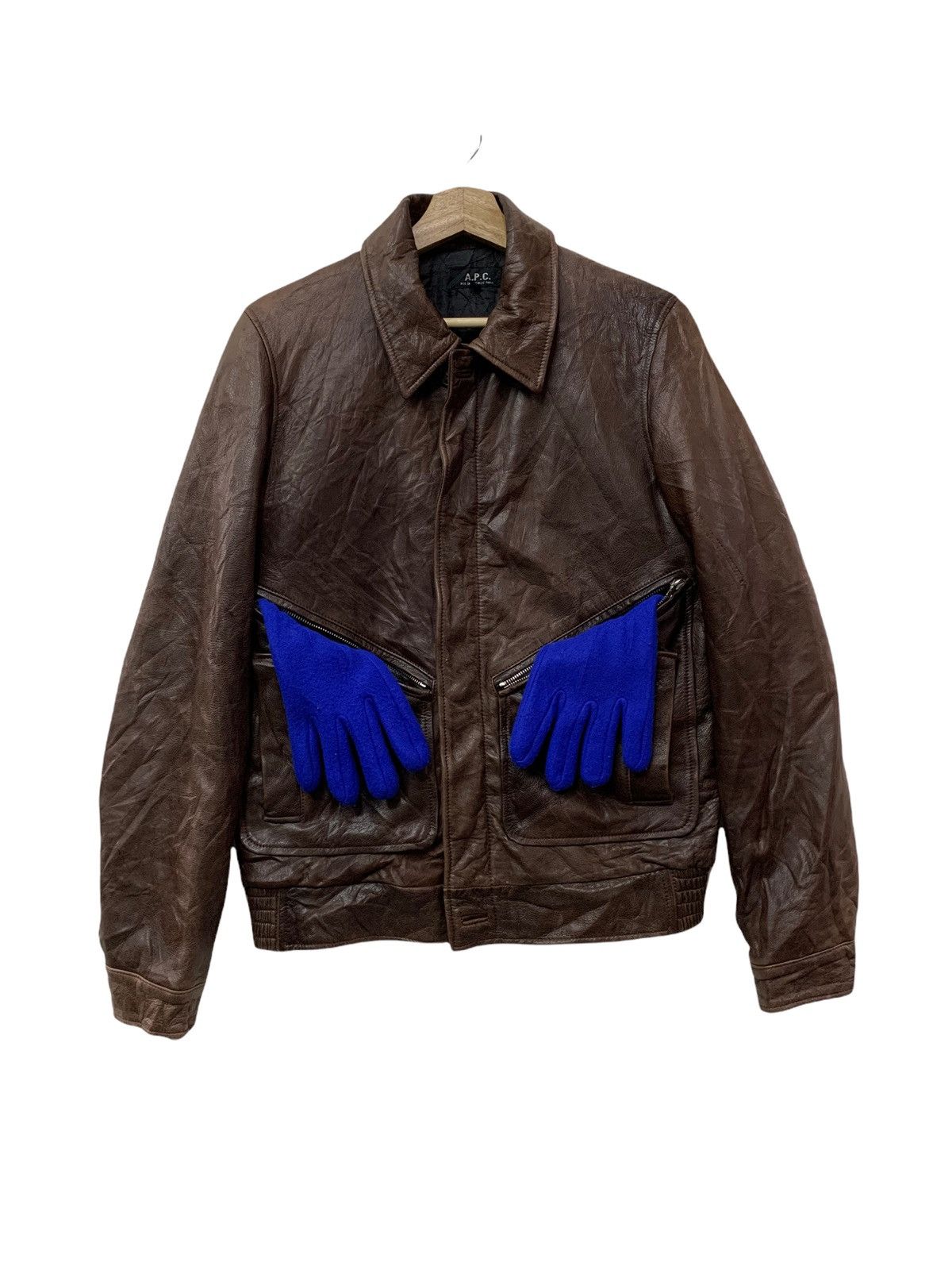 A.P.C. × Louis W. APC x Louis W. Brown Leather Jacket XS