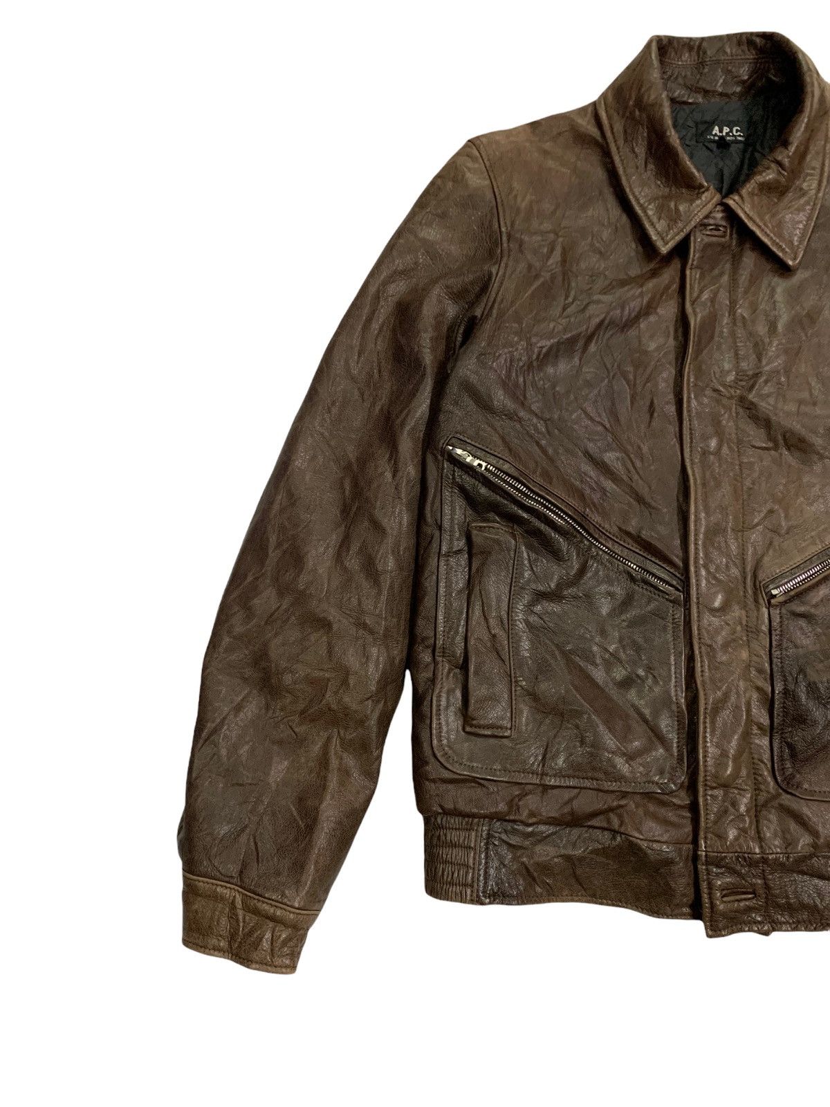 A.P.C. 🔥RARE A.P.C LEATHER JACKETS BROWN Size US XS / EU 42 / 0 - 5 Thumbnail