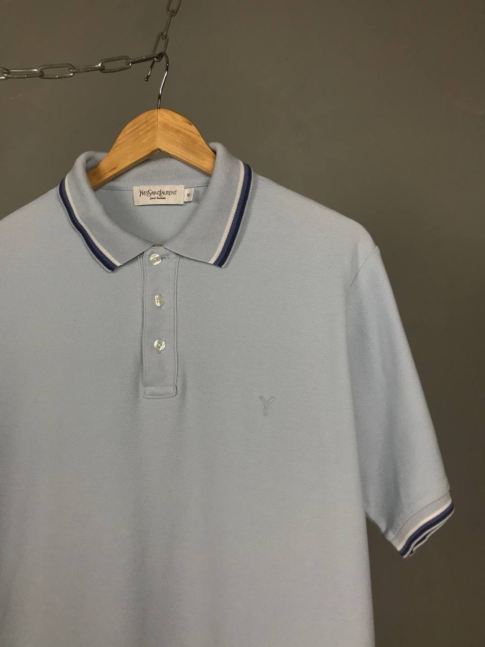 Yves Saint Laurent YSL Yves Saint Laurent luxury streetwear polo tee Size US M / EU 48-50 / 2 - 2 Thumbnail