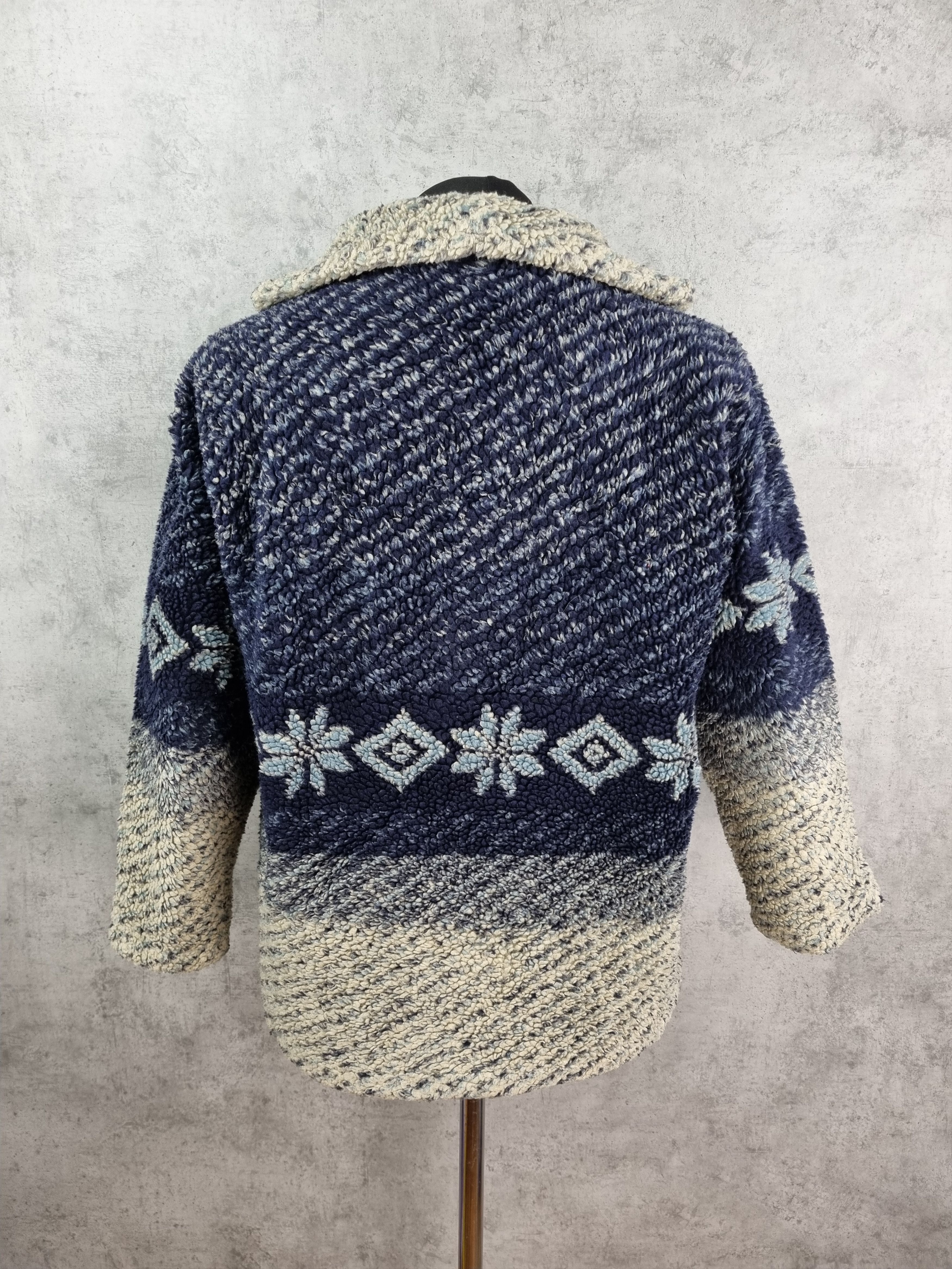 Vintage Rare 90s Flakes Print Deep Pile fleece PATAGONIA ACG style Size US M / EU 48-50 / 2 - 5 Thumbnail