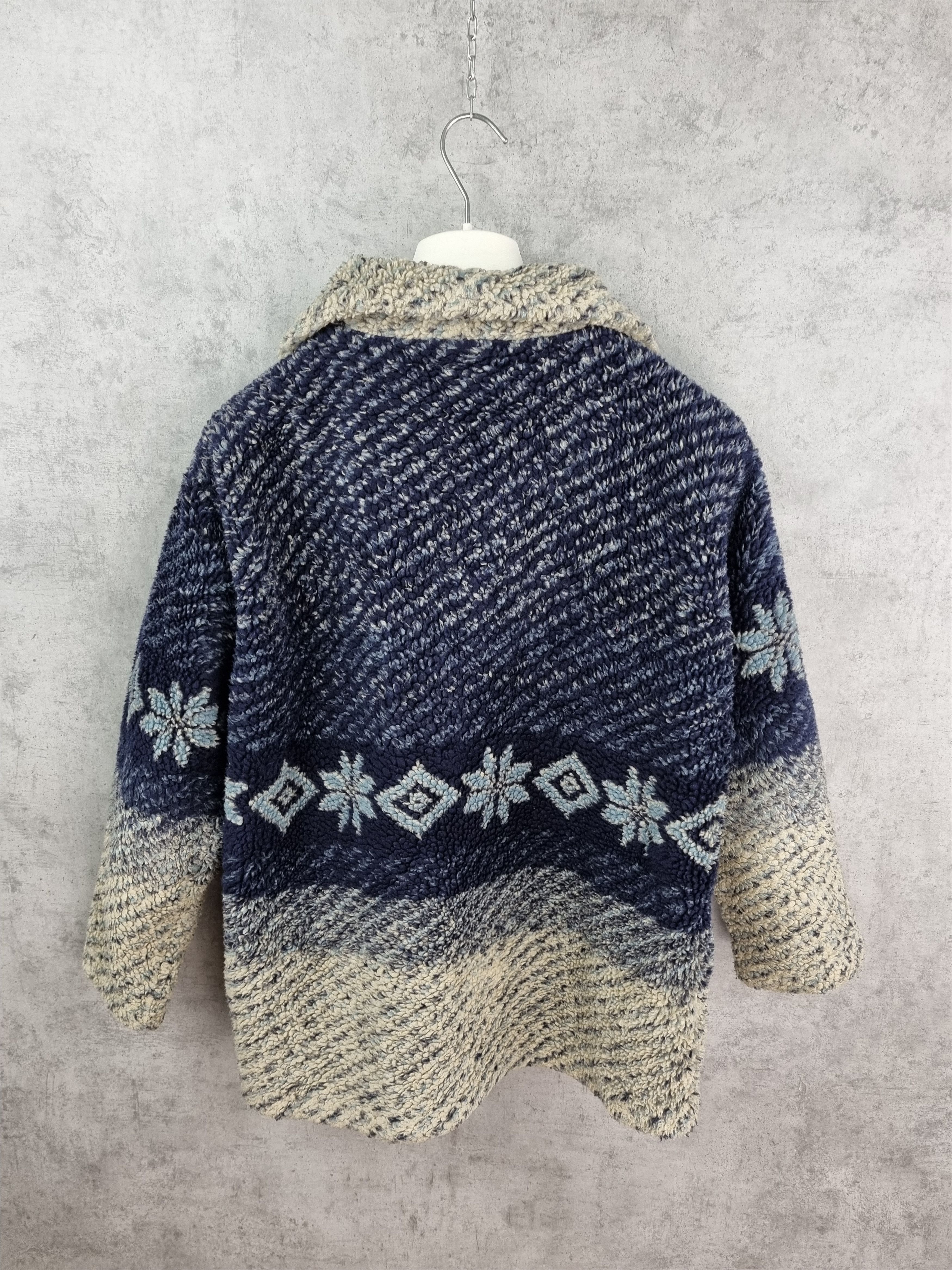 Vintage Rare 90s Flakes Print Deep Pile fleece PATAGONIA ACG style Size US M / EU 48-50 / 2 - 2 Thumbnail