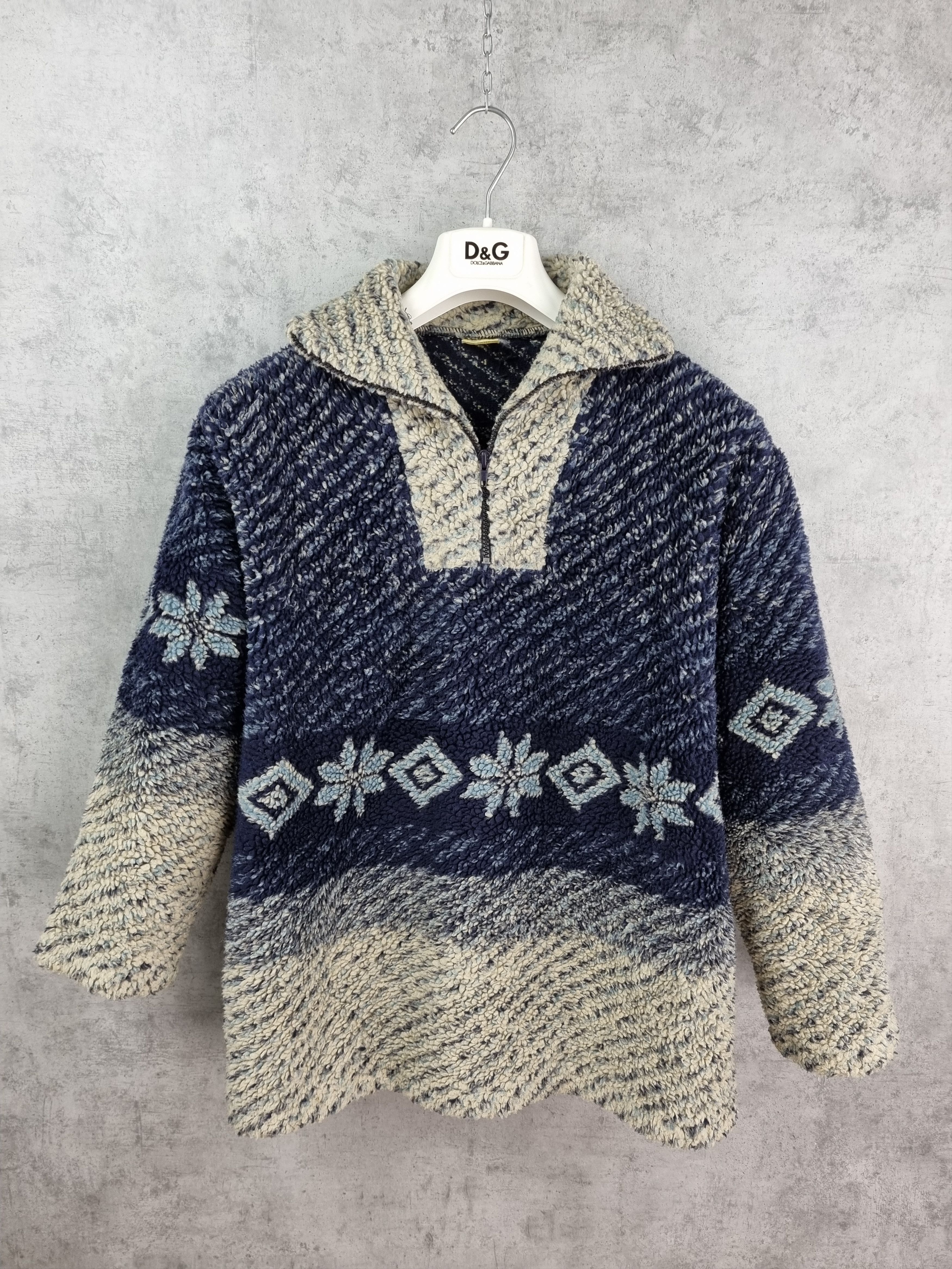 Vintage Rare 90s Flakes Print Deep Pile fleece PATAGONIA ACG style Size US M / EU 48-50 / 2 - 1 Thumbnail