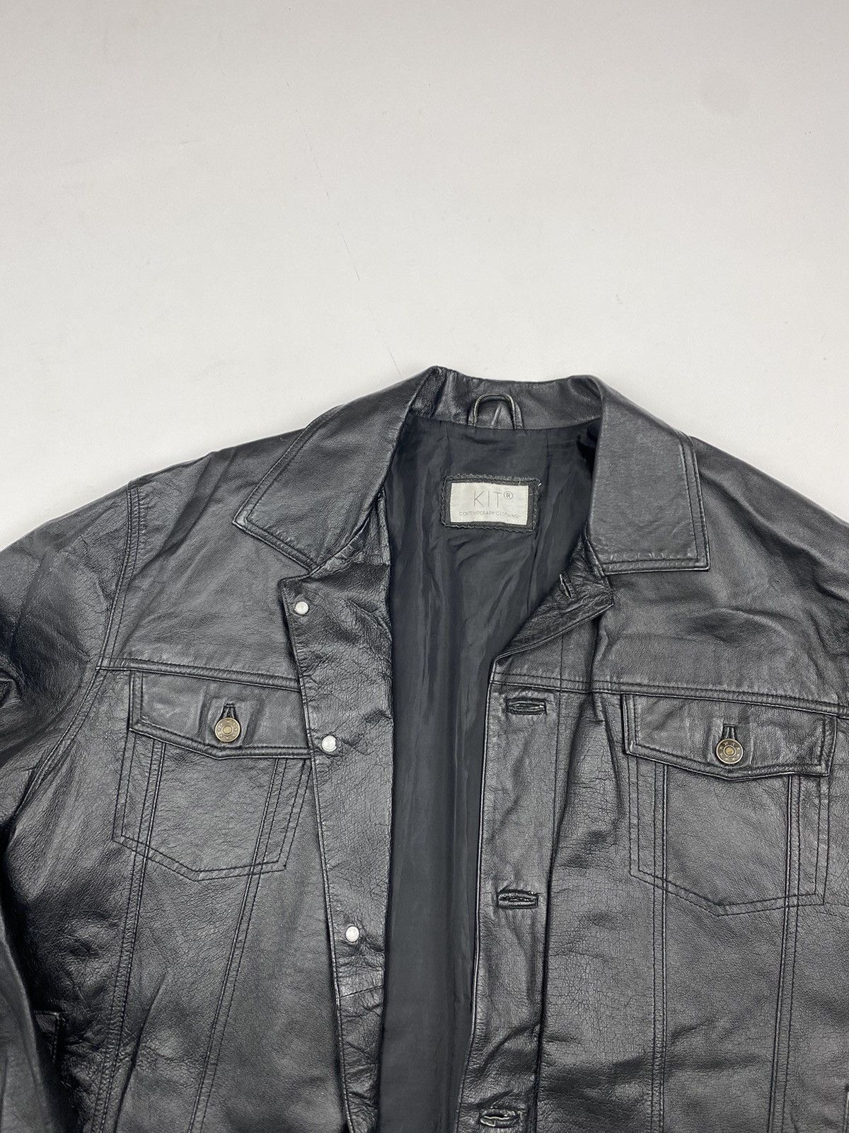 Other Vintage Kanye West Style Oversize Leather Jacket 90s Size US M / EU 48-50 / 2 - 5 Thumbnail