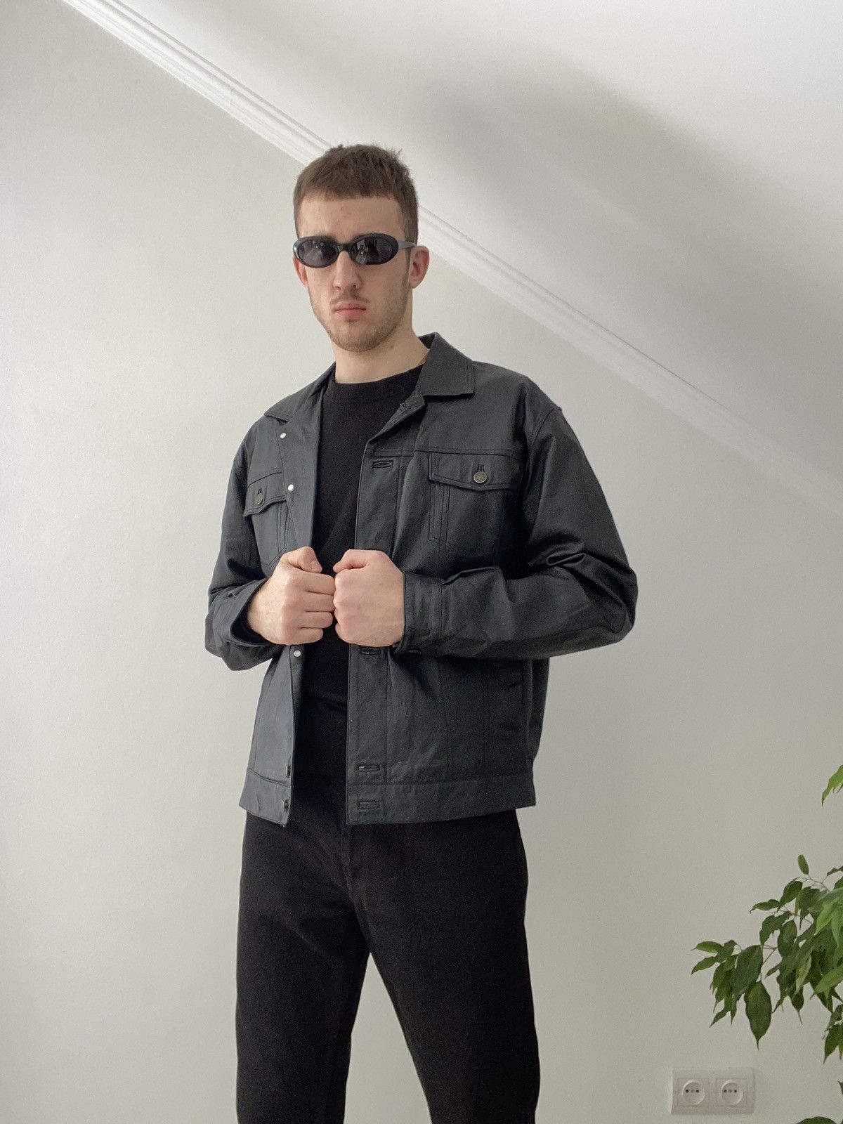 Other Vintage Kanye West Style Oversize Leather Jacket 90s Size US M / EU 48-50 / 2 - 3 Thumbnail