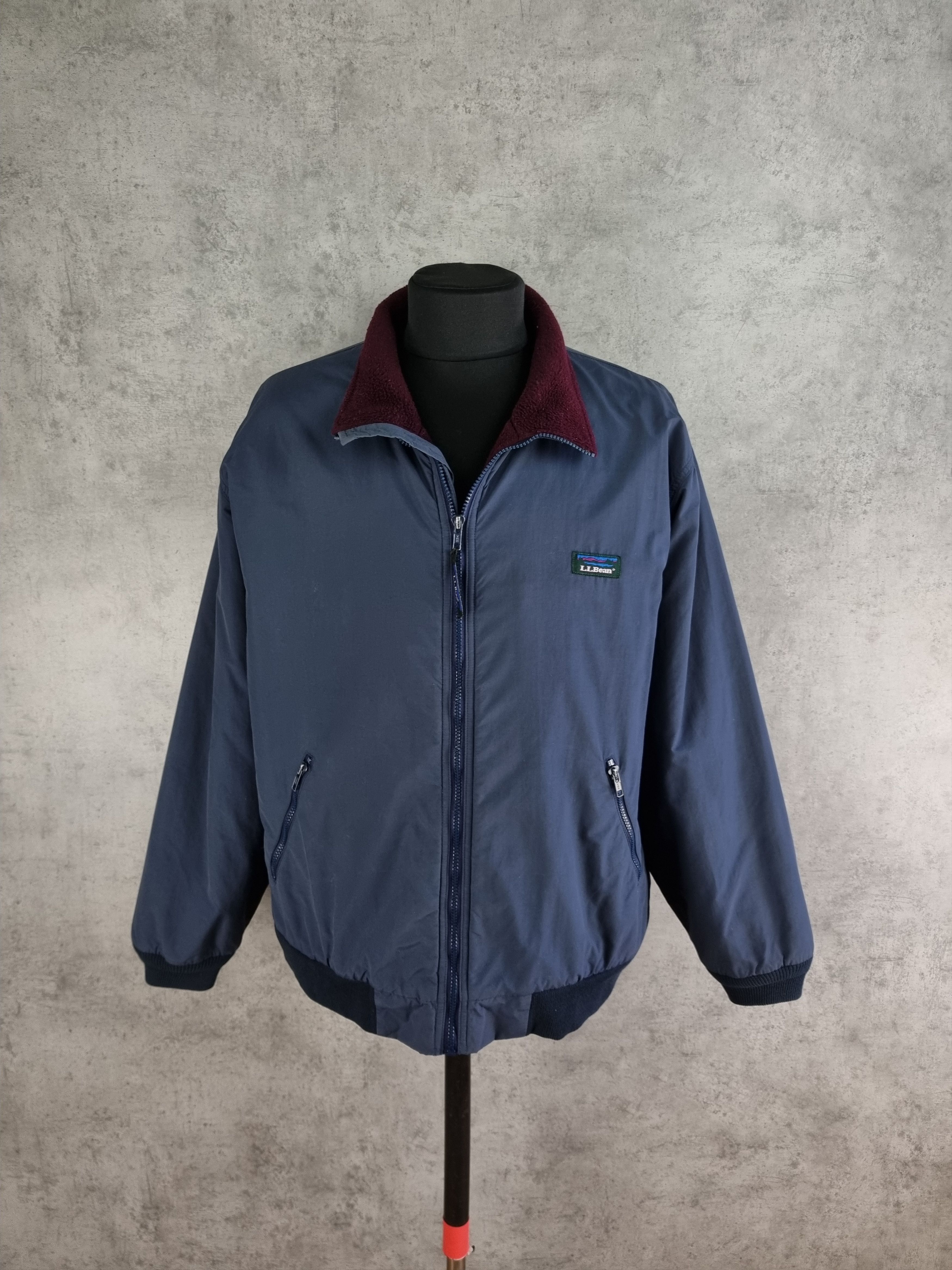 L.L. Bean × Vintage Vintage LL Bean Fleece Navy Nylon Jacket like PATAGONIA Size US L / EU 52-54 / 3 - 5 Thumbnail