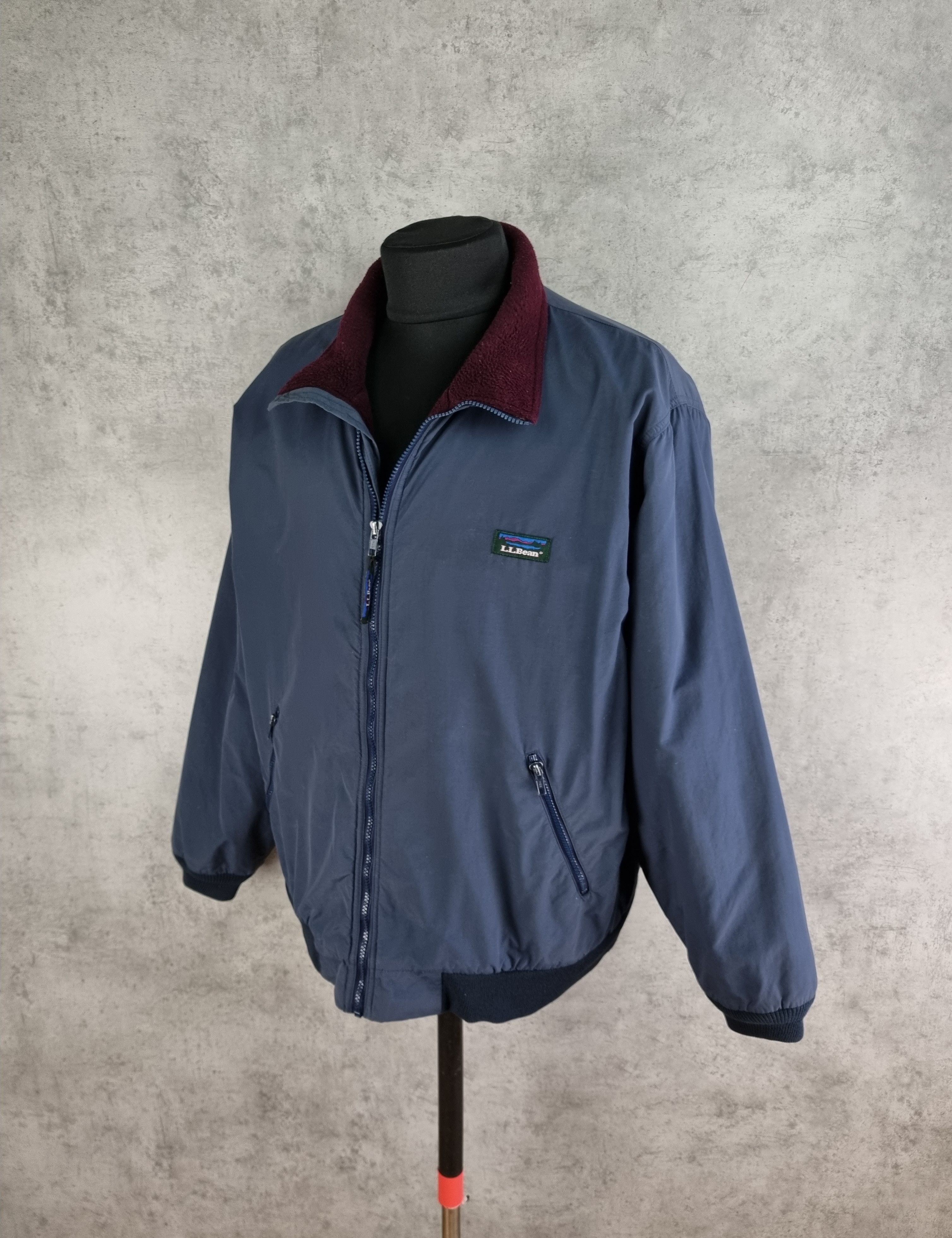 L.L. Bean × Vintage Vintage LL Bean Fleece Navy Nylon Jacket like PATAGONIA Size US L / EU 52-54 / 3 - 6 Thumbnail