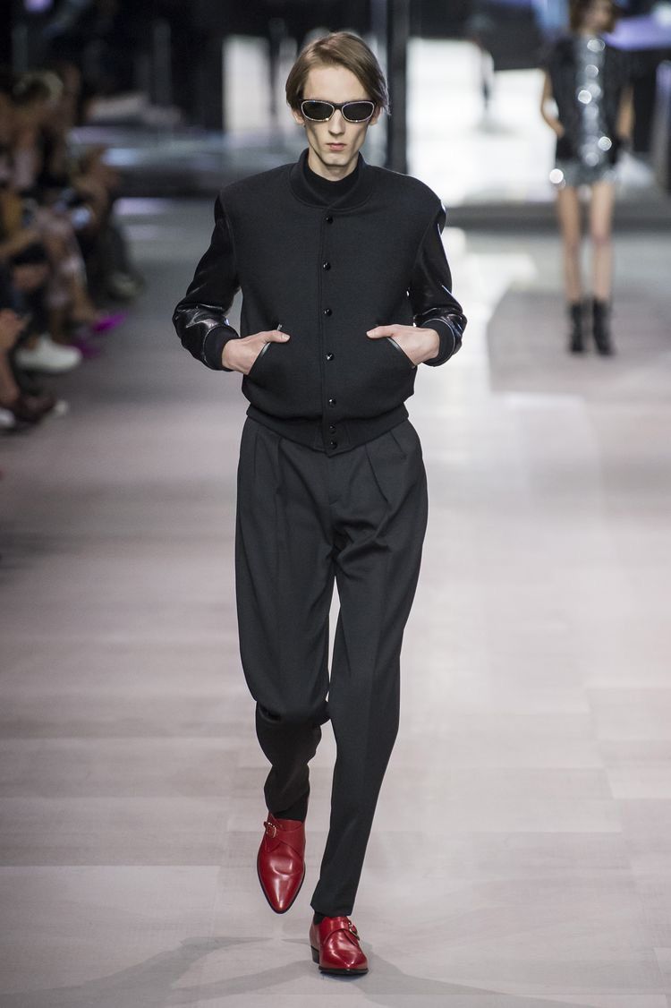 Celine × Hedi Slimane RUNWAY — Celine Teddy Leather Sleeves 44 Size US S / EU 44-46 / 1 - 1 Thumbnail