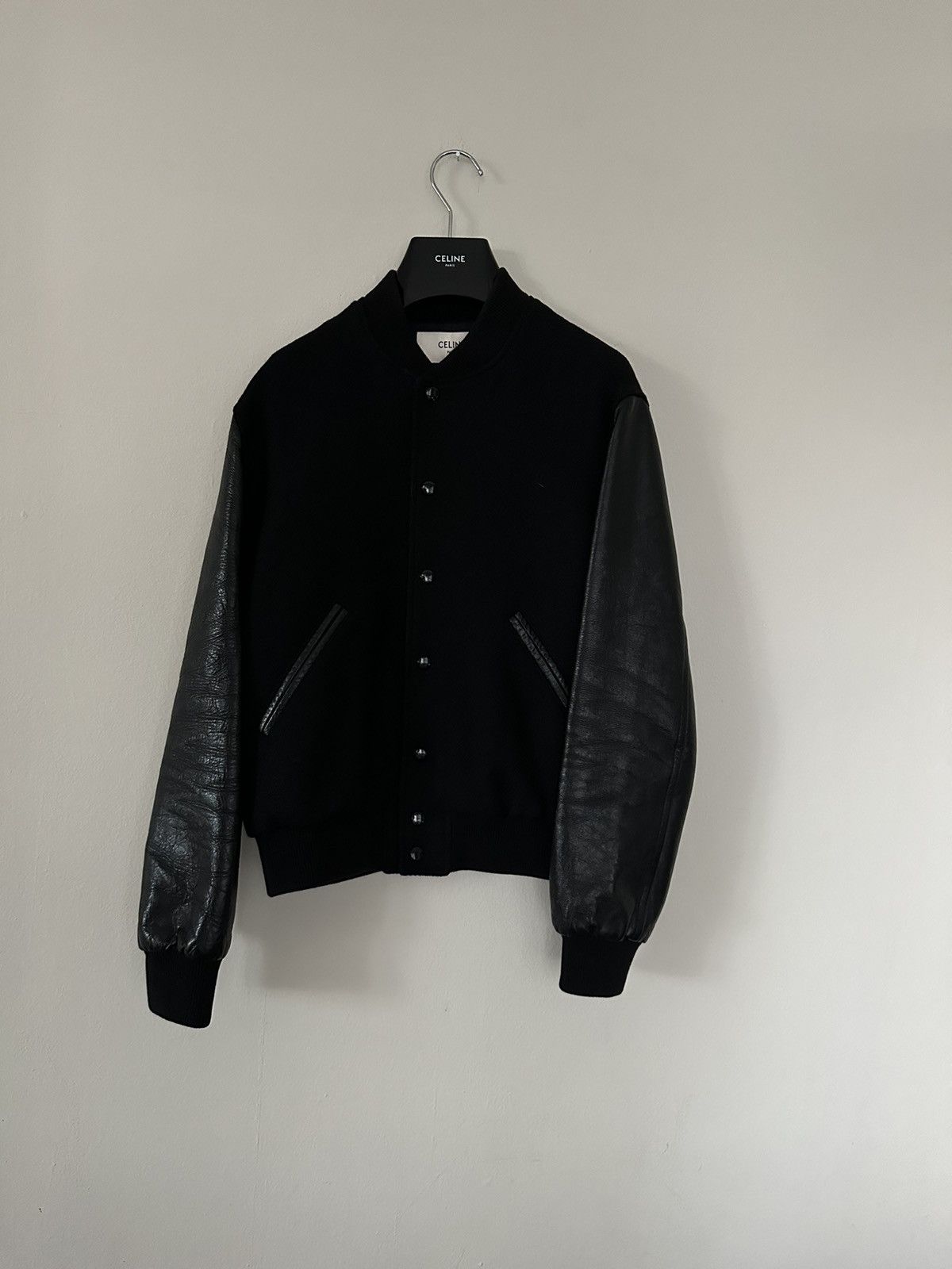 Celine × Hedi Slimane RUNWAY — Celine Teddy Leather Sleeves 44 Size US S / EU 44-46 / 1 - 4 Thumbnail