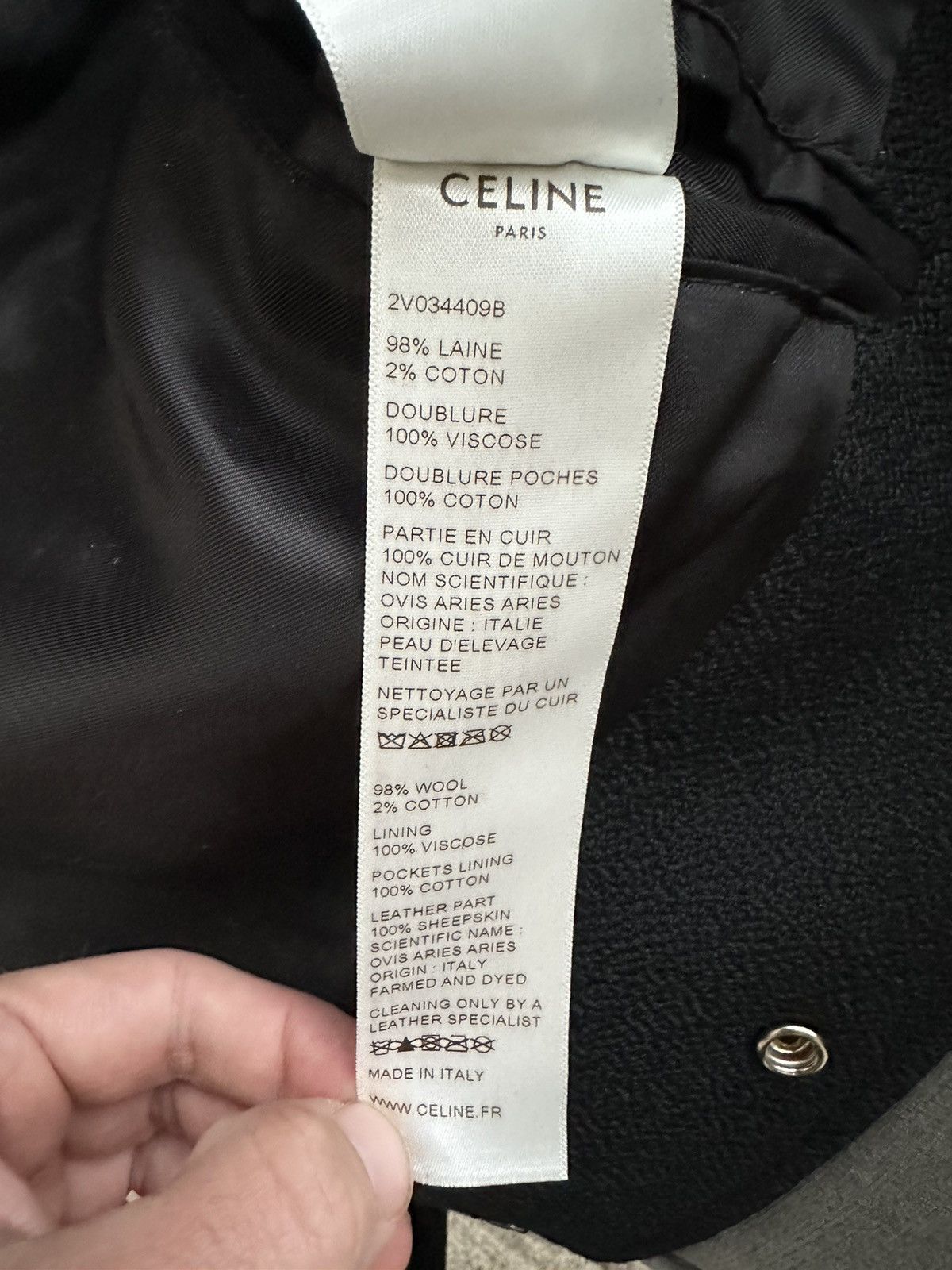 Celine × Hedi Slimane RUNWAY — Celine Teddy Leather Sleeves 44 Size US S / EU 44-46 / 1 - 11 Thumbnail