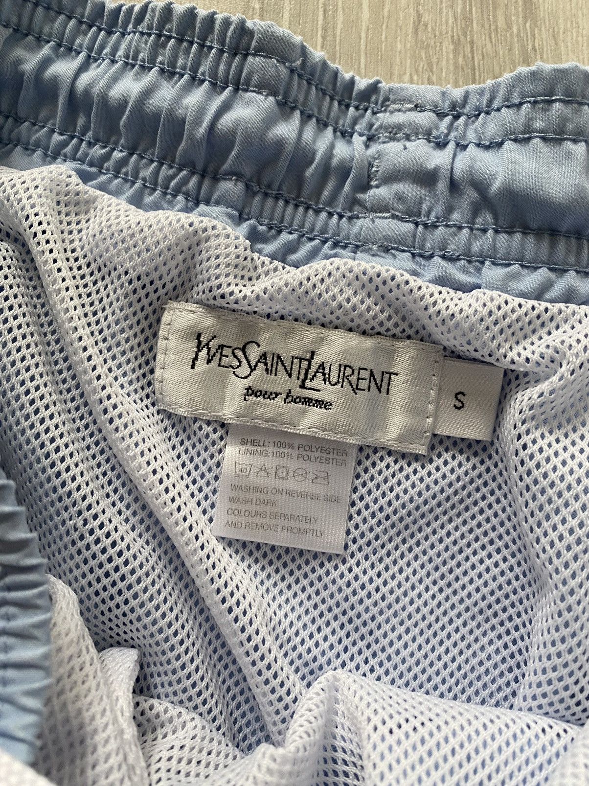 Vintage × Yves Saint Laurent 90s Yves Saint Laurent vintage baby blue shorts YSL Size US 28 / EU 44 - 4 Thumbnail