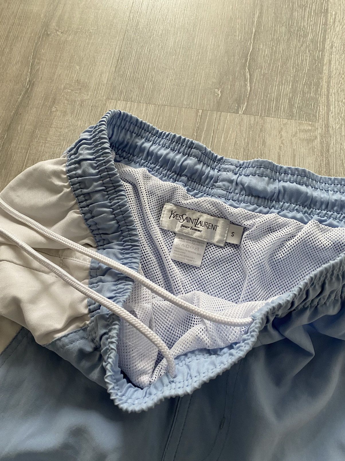 Vintage × Yves Saint Laurent 90s Yves Saint Laurent vintage baby blue shorts YSL Size US 28 / EU 44 - 3 Thumbnail