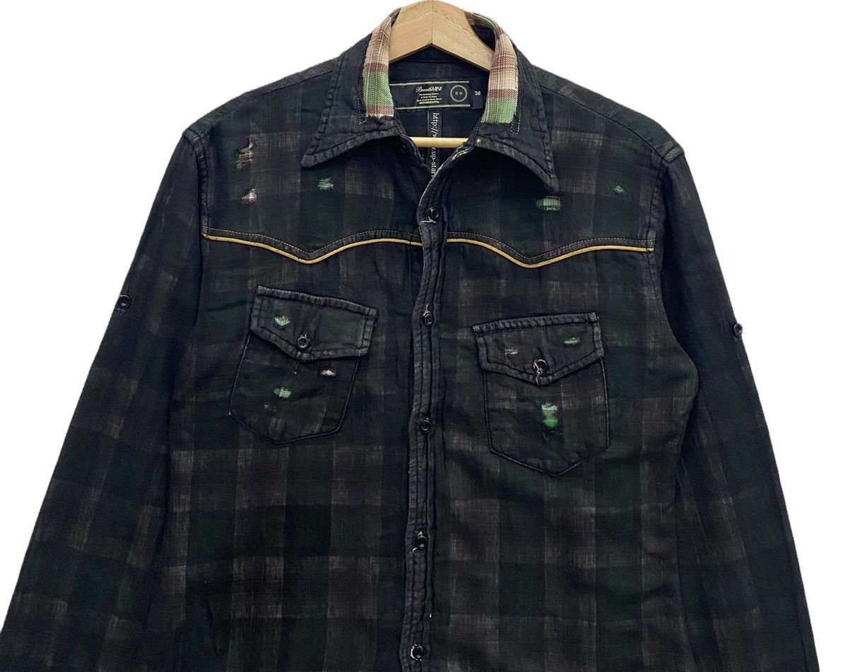 Flannel 🔥BRTHBREATH PATCHWORK DISTRESS FLANNEL BUTTON UP SHIRT Size US S / EU 44-46 / 1 - 5 Thumbnail