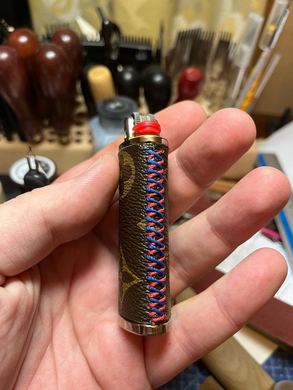 Handmade LV custom BIC lighter SLEEVE Grailed