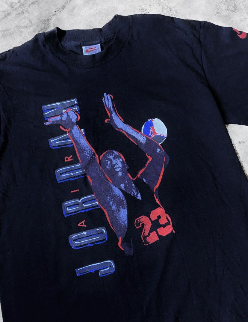 Nike Nike Jordan vintage black T-shirt 90s Size US L / EU 52-54 / 3 - 3 Thumbnail