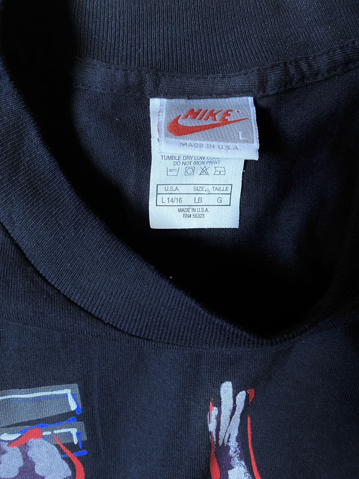 Nike Nike Jordan vintage black T-shirt 90s Size US L / EU 52-54 / 3 - 2 Thumbnail