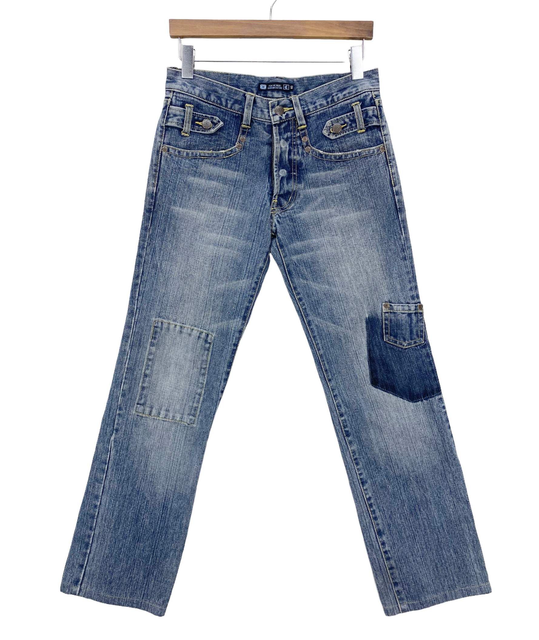 Japanese Brand Custom Culture Jeans Patchwork Punk Jeans Japanese Jeans Size US 30 / EU 46 - 1 Thumbnail