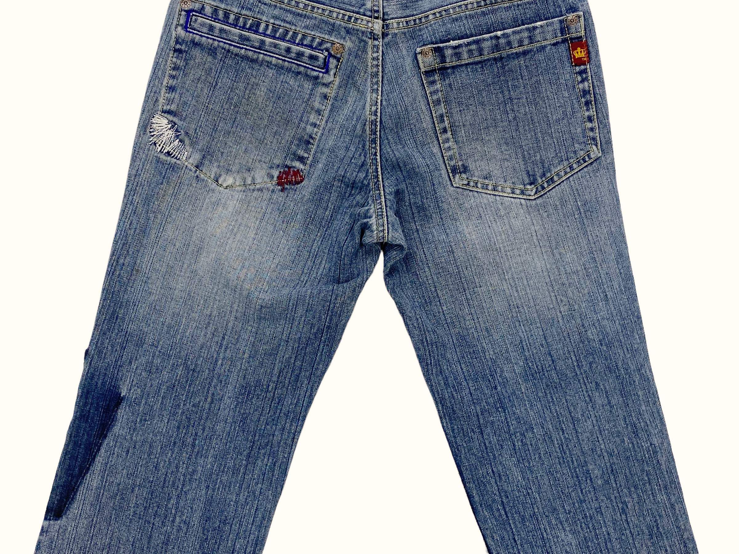 Japanese Brand Custom Culture Jeans Patchwork Punk Jeans Japanese Jeans Size US 30 / EU 46 - 8 Thumbnail
