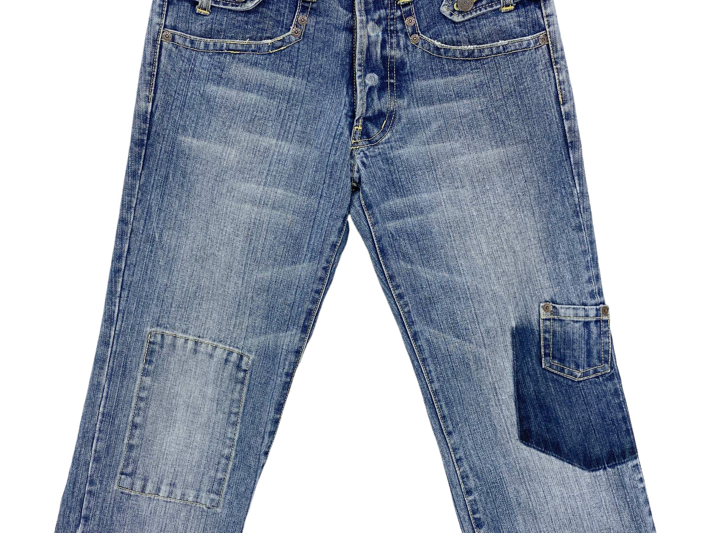 Japanese Brand Custom Culture Jeans Patchwork Punk Jeans Japanese Jeans Size US 30 / EU 46 - 4 Thumbnail