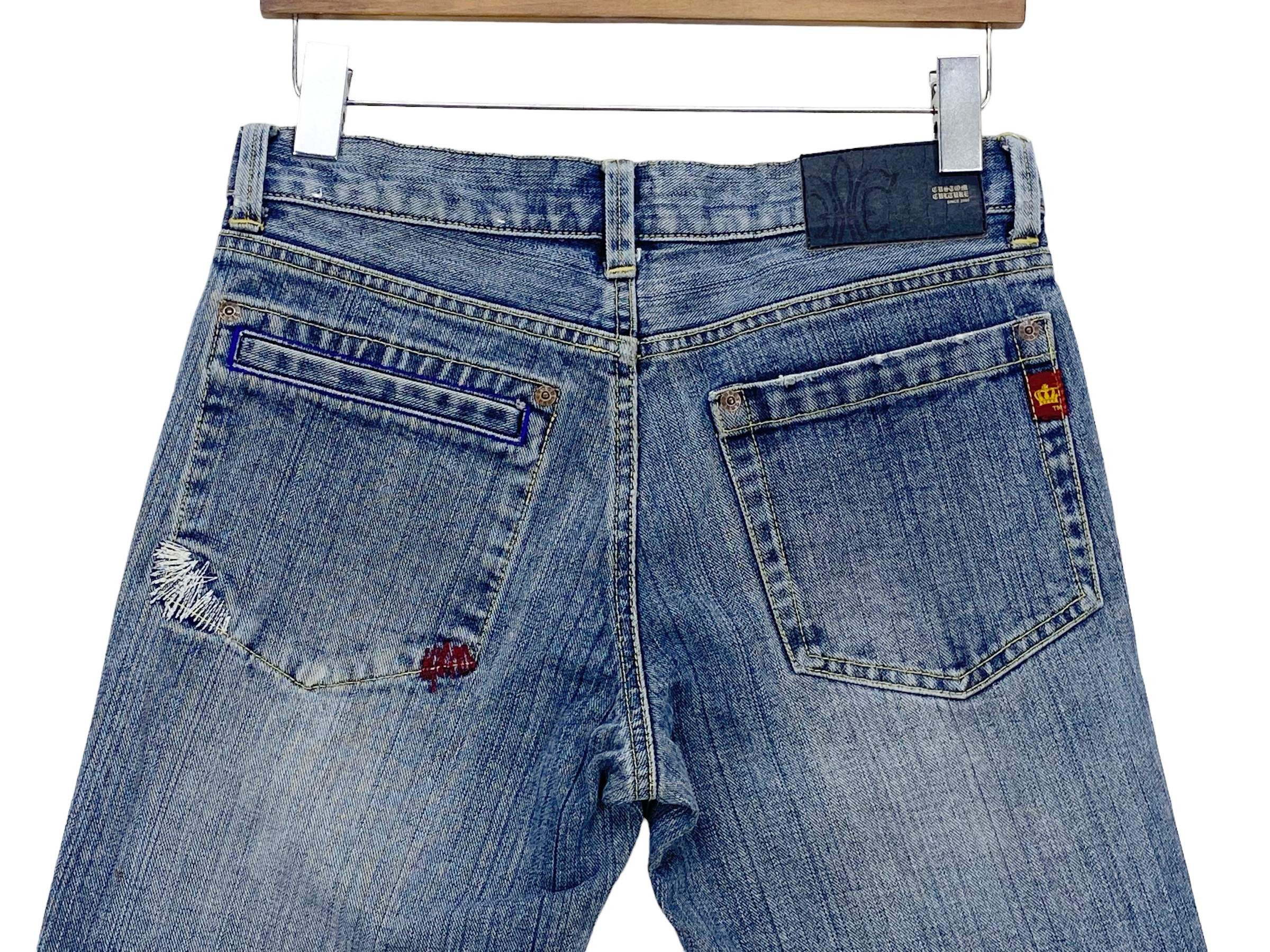 Japanese Brand Custom Culture Jeans Patchwork Punk Jeans Japanese Jeans Size US 30 / EU 46 - 7 Thumbnail