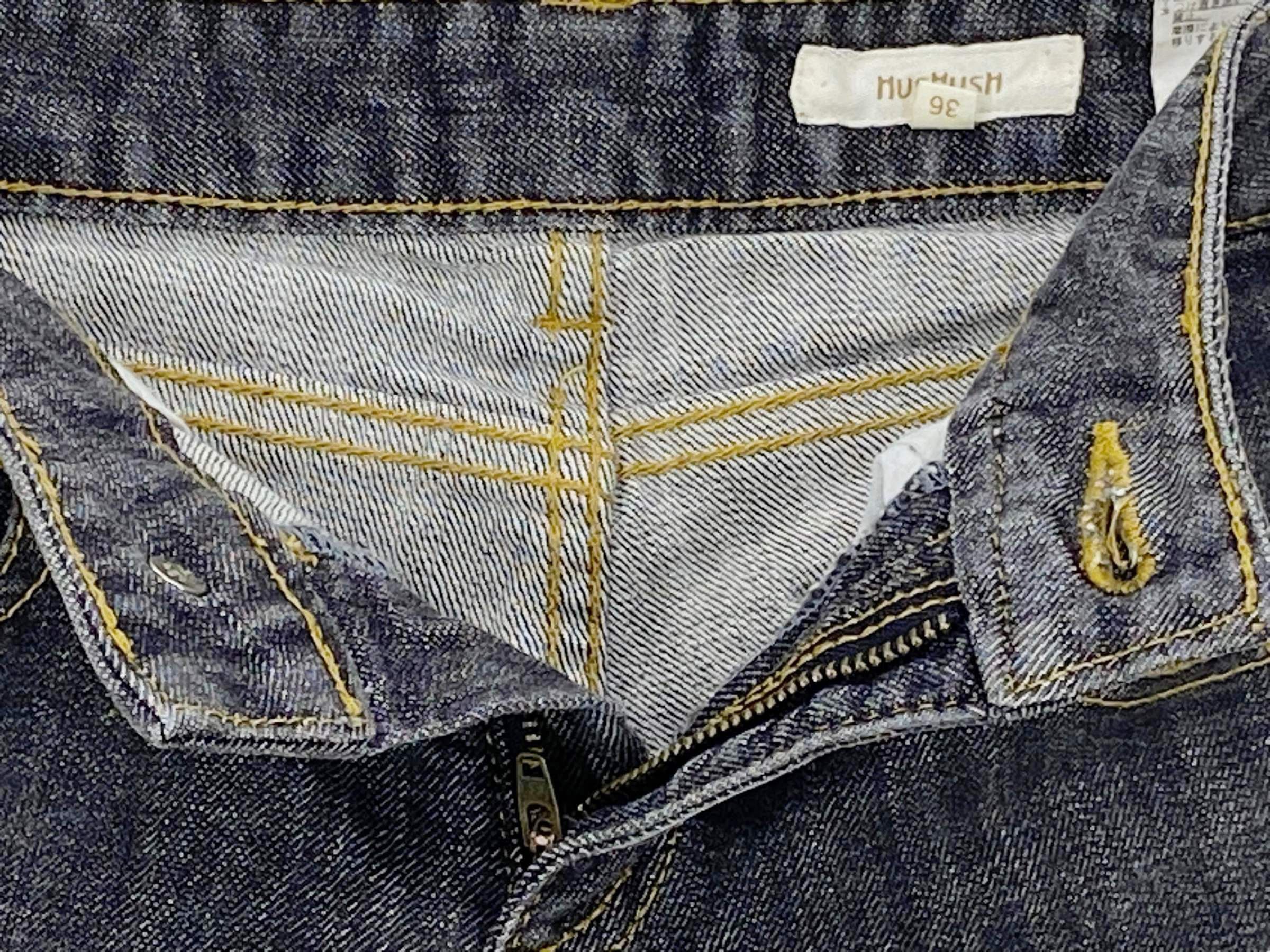 Other Y2K HUSHUSH Flare Jeans Art Graphic Distressed Denim Rare Size 28" / US 6 / IT 42 - 10 Thumbnail