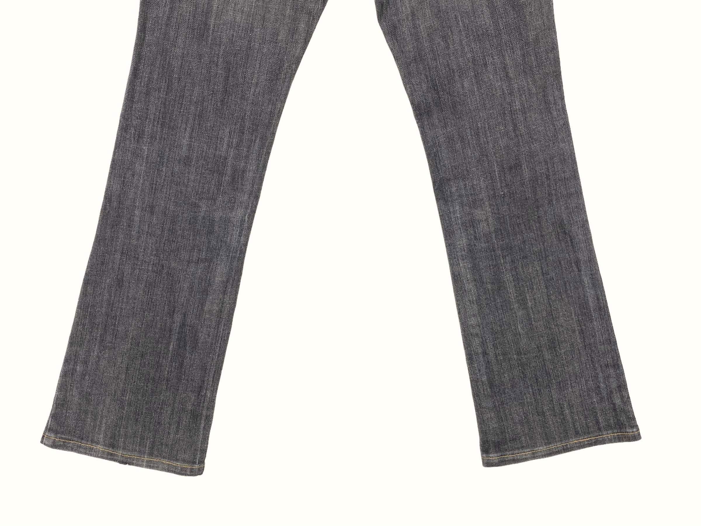 Other Y2K HUSHUSH Flare Jeans Art Graphic Distressed Denim Rare Size 28" / US 6 / IT 42 - 8 Thumbnail