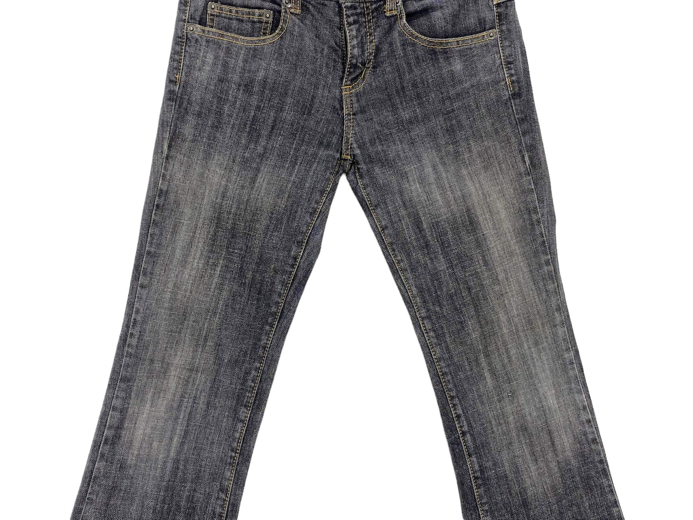 Other Y2K HUSHUSH Flare Jeans Art Graphic Distressed Denim Rare Size 28" / US 6 / IT 42 - 4 Thumbnail