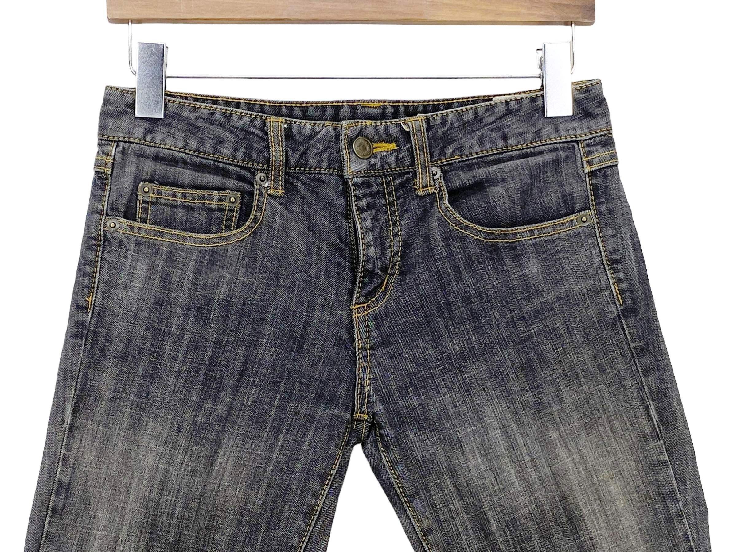 Other Y2K HUSHUSH Flare Jeans Art Graphic Distressed Denim Rare Size 28" / US 6 / IT 42 - 3 Thumbnail