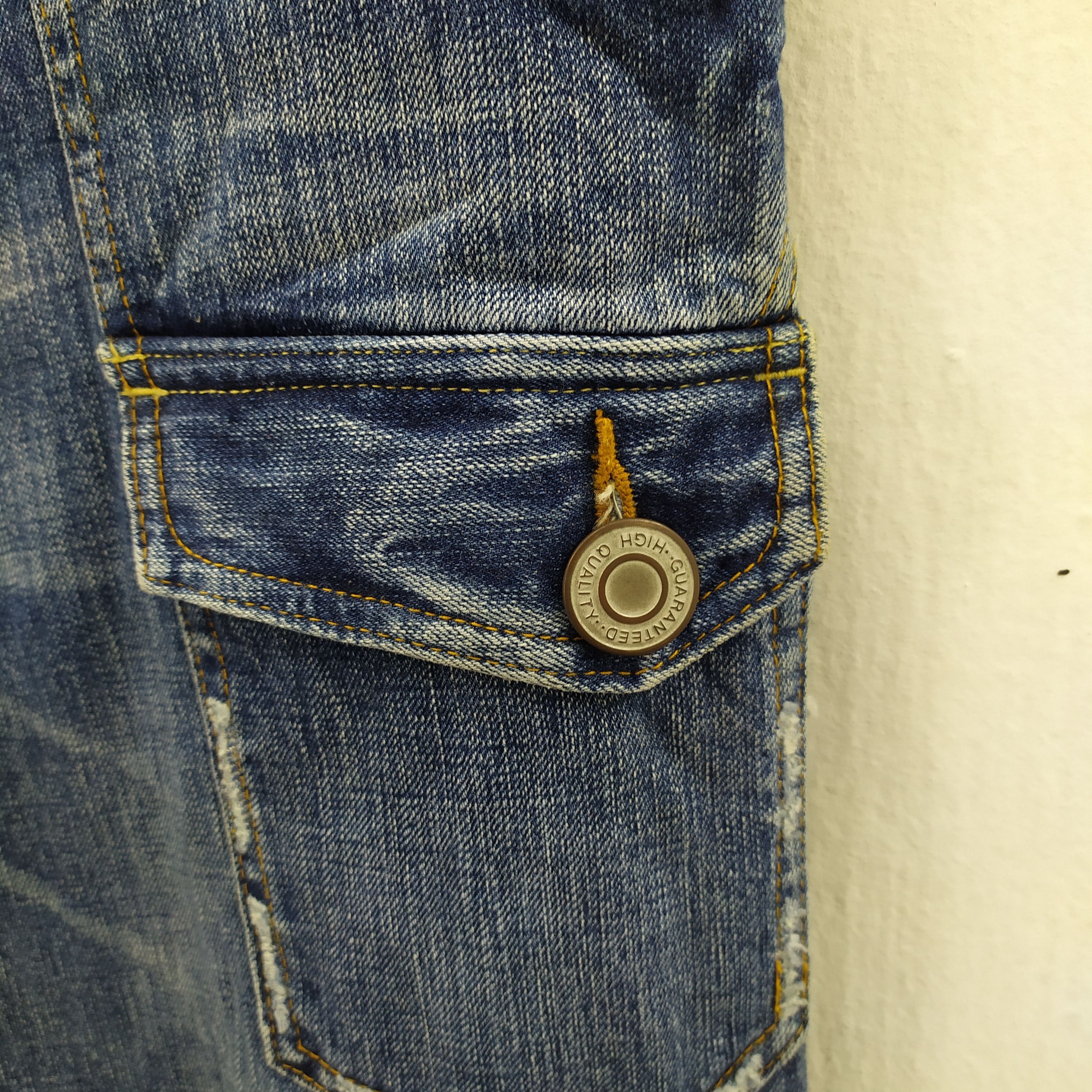 Japanese Brand Peaches & Hide Behind Jeans Cargo Pants Size US 30 / EU 46 - 9 Thumbnail