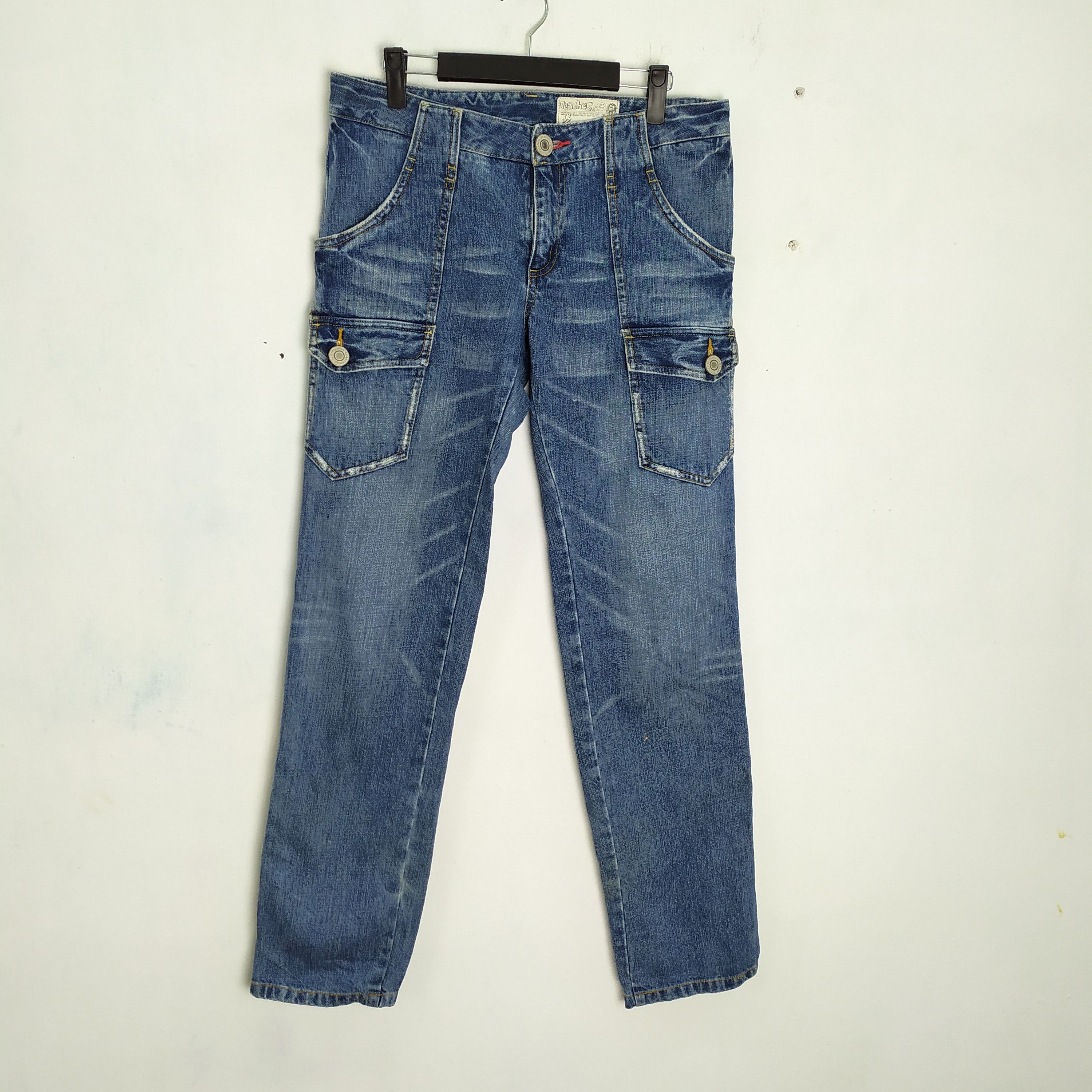 Japanese Brand Peaches & Hide Behind Jeans Cargo Pants Size US 30 / EU 46 - 1 Thumbnail