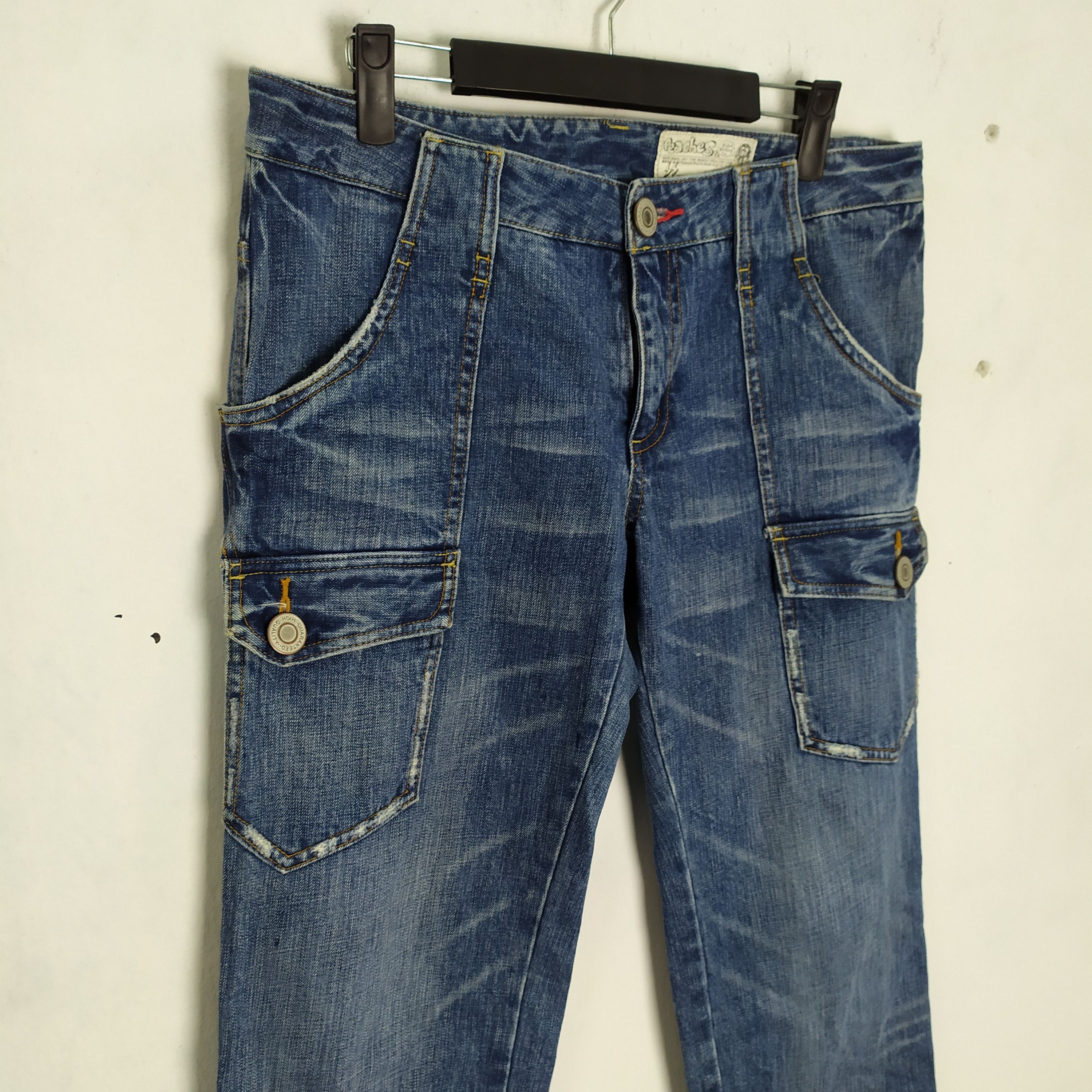 Japanese Brand Peaches & Hide Behind Jeans Cargo Pants Size US 30 / EU 46 - 4 Thumbnail
