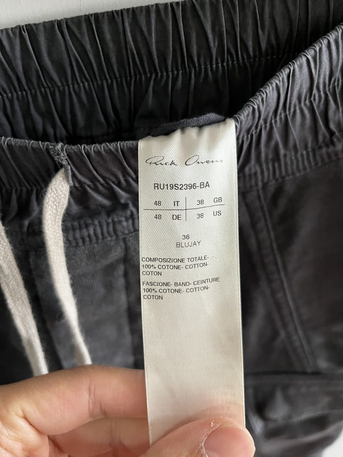 Rick Owens Rick Owens Drawstring 19ss Blujay Cargo Joggers Pants Size US 32 / EU 48 - 5 Thumbnail