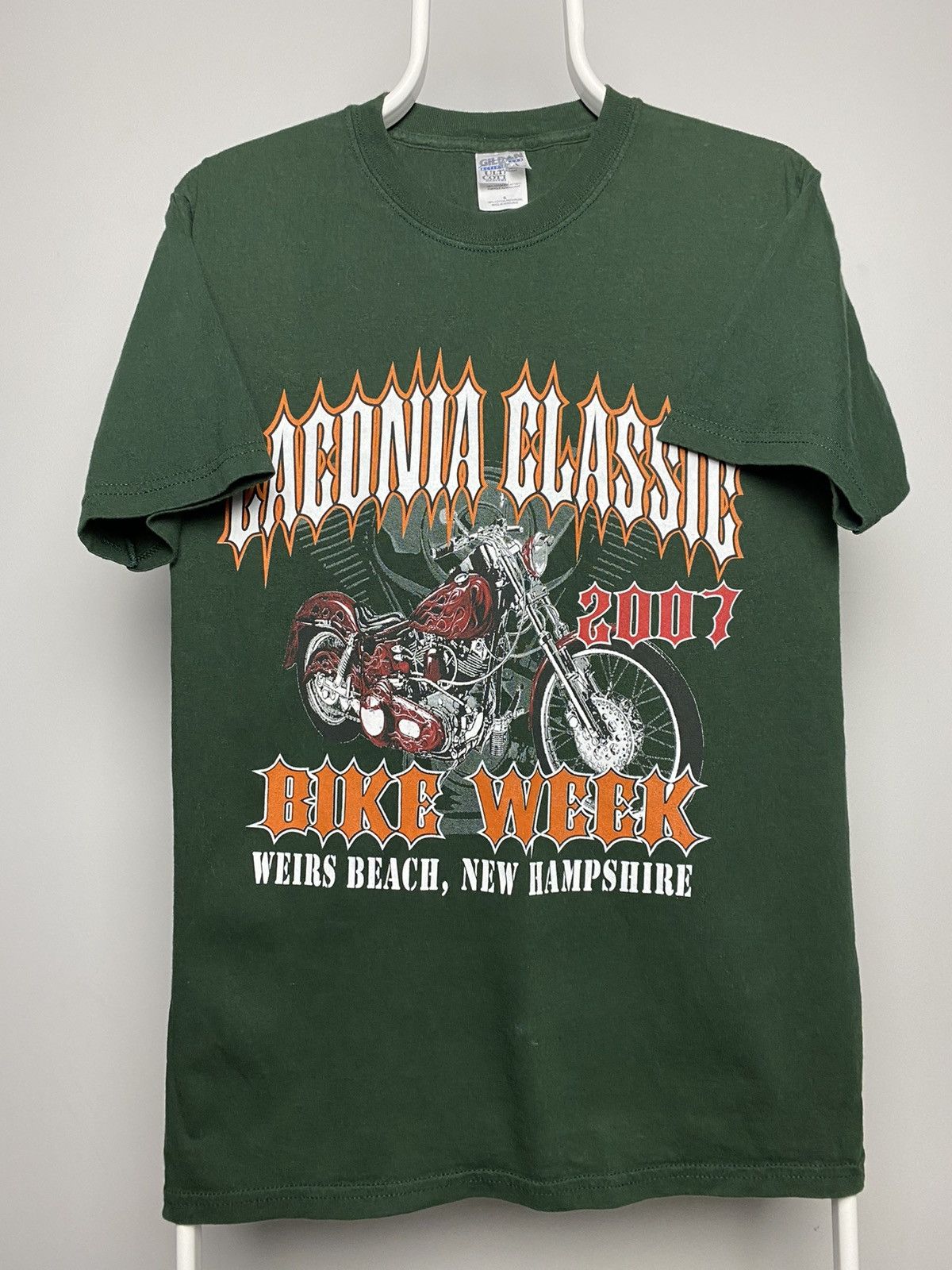 Gildan × Vintage Laconia Classic vintage 2007 T-shirt Bike Week Size US S / EU 44-46 / 1 - 1 Thumbnail