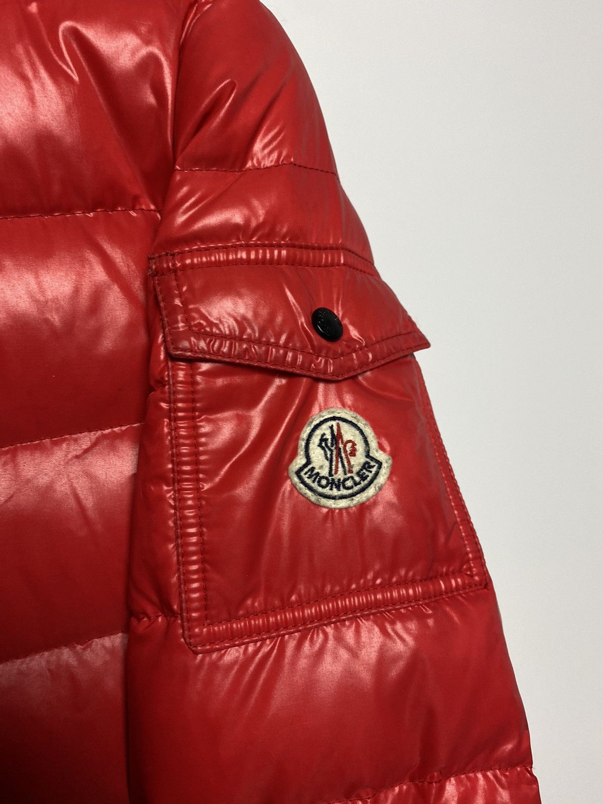 Moncler × Vintage Moncler maya jacket down puffer red Size S / US 4 / IT 40 - 2 Thumbnail