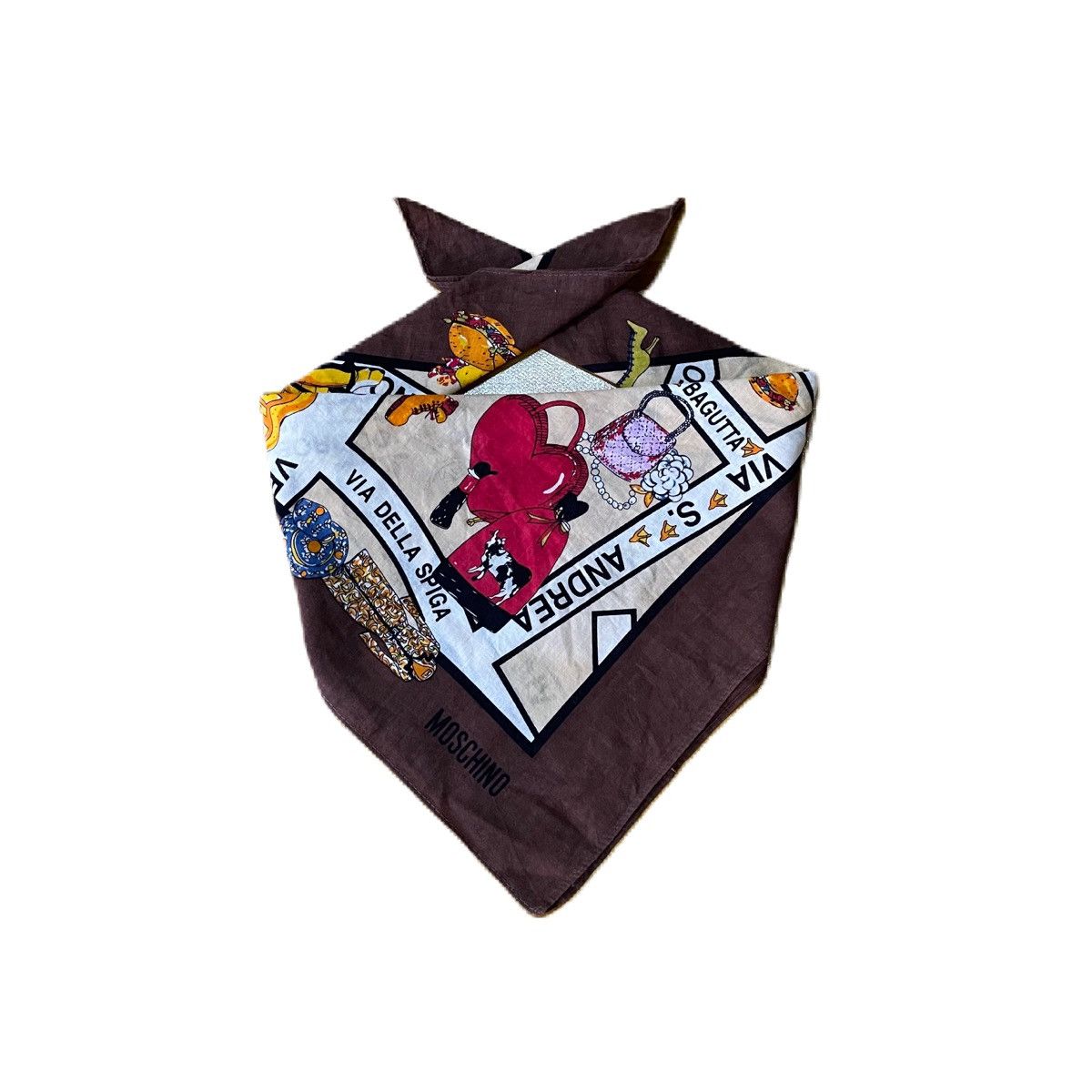 image of Archival Clothing x Moschino Handkerchief Bandana, Men's