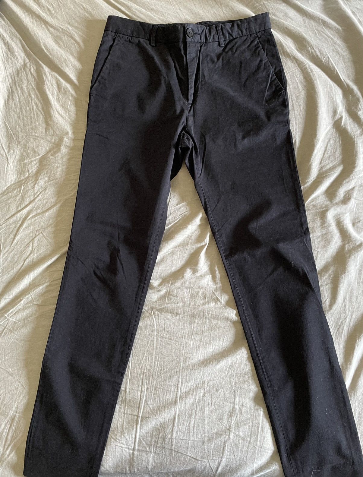 image of Men’S Ps By Paul Smith Skinny Fit Cotton Chino Pants Size 31 in Black, Men's