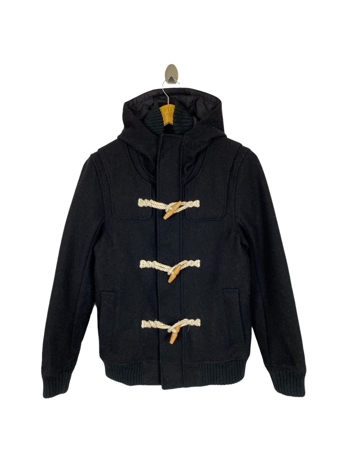 image of United Arrows United Arrow Melton Outer Duffer Coat Design in Black, Men's (Size Small)