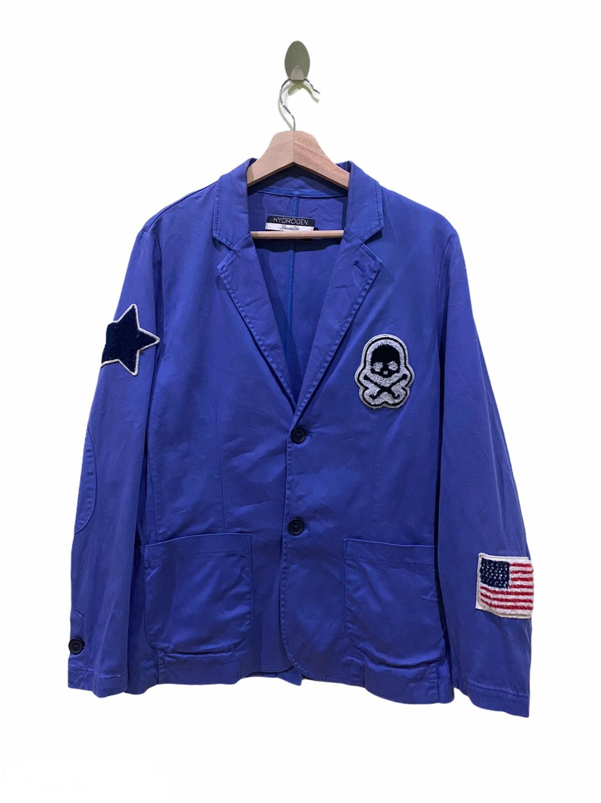 image of Hydrogen Italy Hydrogen Special For Bronzaji Jacket Nice Design in Blue, Men's (Size Small)