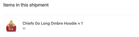 Warren Lotas Chiefs Go Long Ombre Hoodie Size US M / EU 48-50 / 2 - 5 Thumbnail