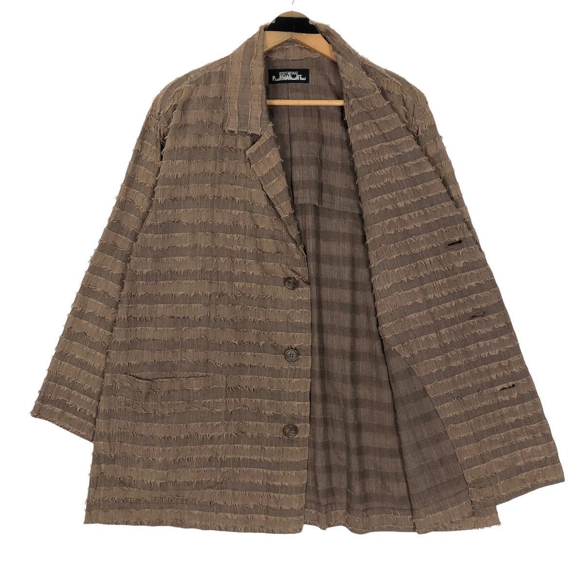 Issey Miyake Vintage 90s Issey Miyake Permanente AW1992 Wool Jacket Size US L / EU 52-54 / 3 - 9 Thumbnail