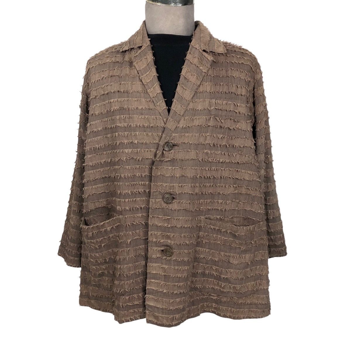 Issey Miyake Vintage 90s Issey Miyake Permanente AW1992 Wool Jacket Size US L / EU 52-54 / 3 - 22 Thumbnail