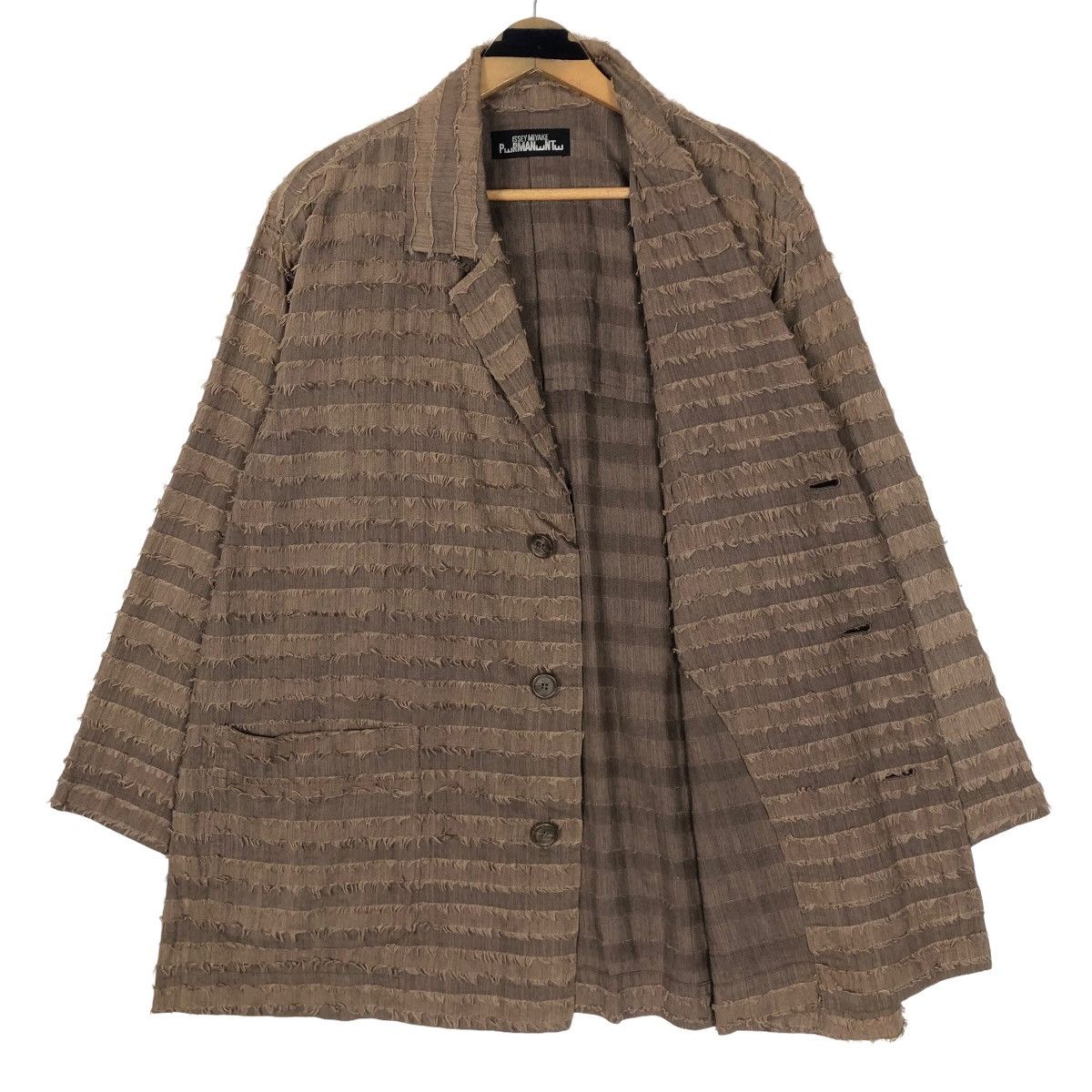 Issey Miyake Vintage 90s Issey Miyake Permanente AW1992 Wool Jacket Size US L / EU 52-54 / 3 - 15 Thumbnail