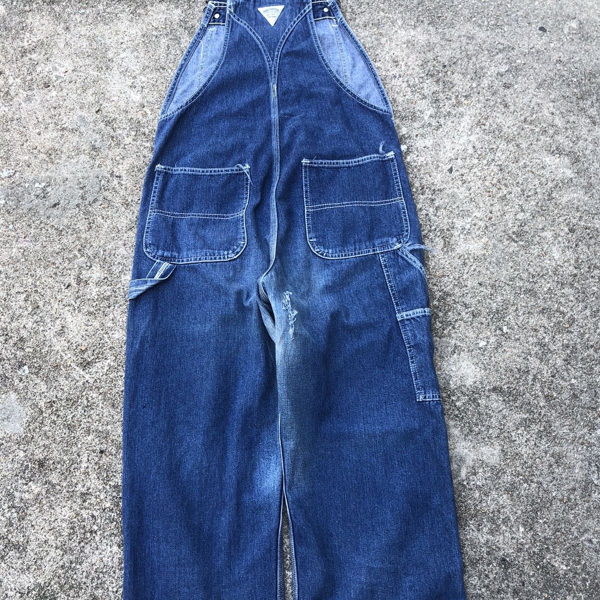 Big John 🔥Rare🔥Vintage Big John Workers Rips Bushpants Denim Overall Size US 30 / EU 46 - 7 Thumbnail